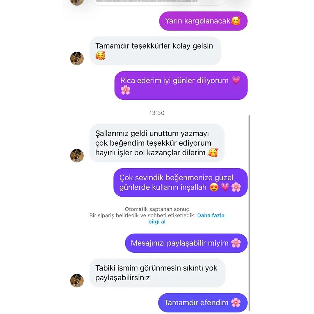 Şal ve eşarp müşteri memnuniyeti 5