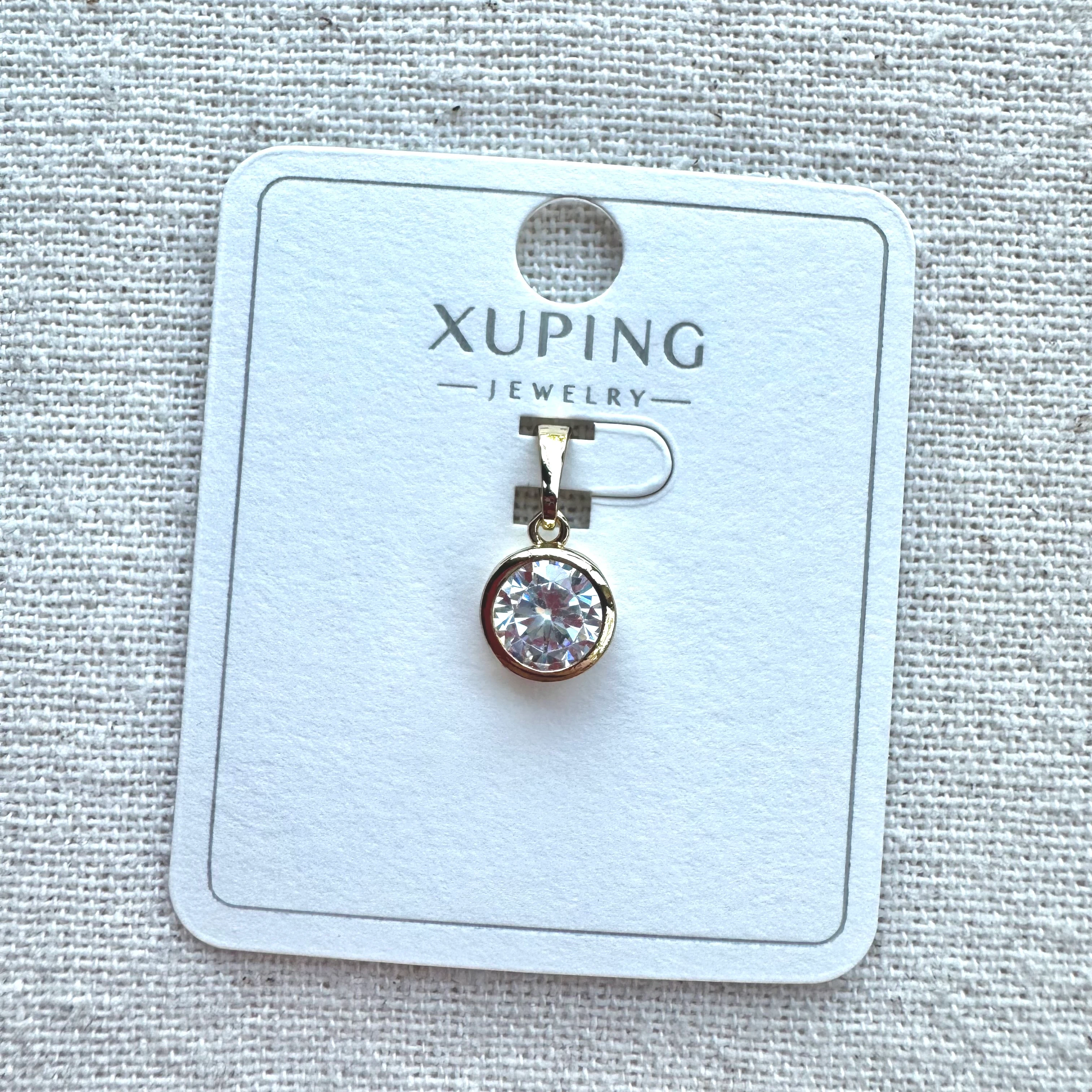 Zirkon Taşlı Yuvarlak Kolye Ucu