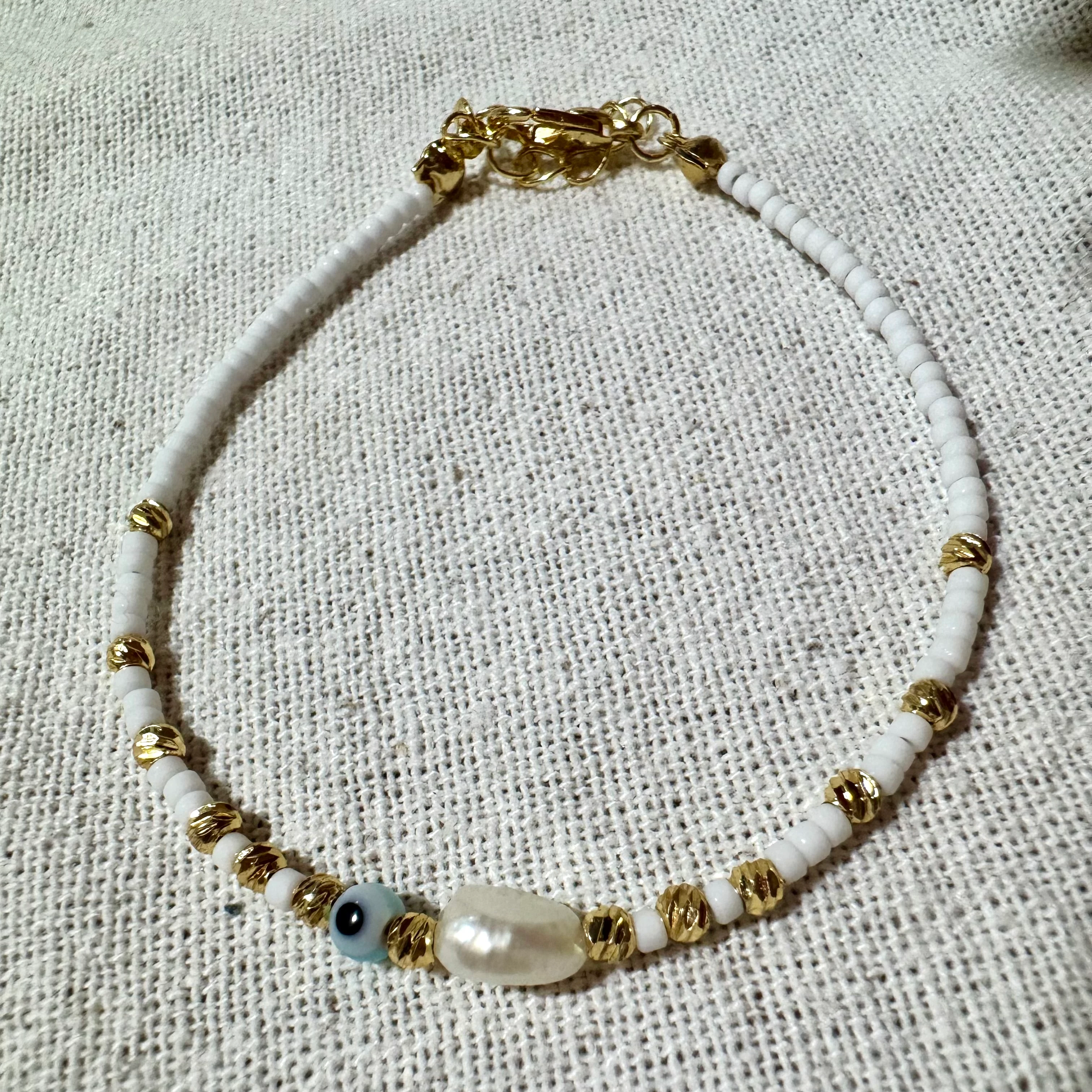 Doğal İnci Nazar Bileklik