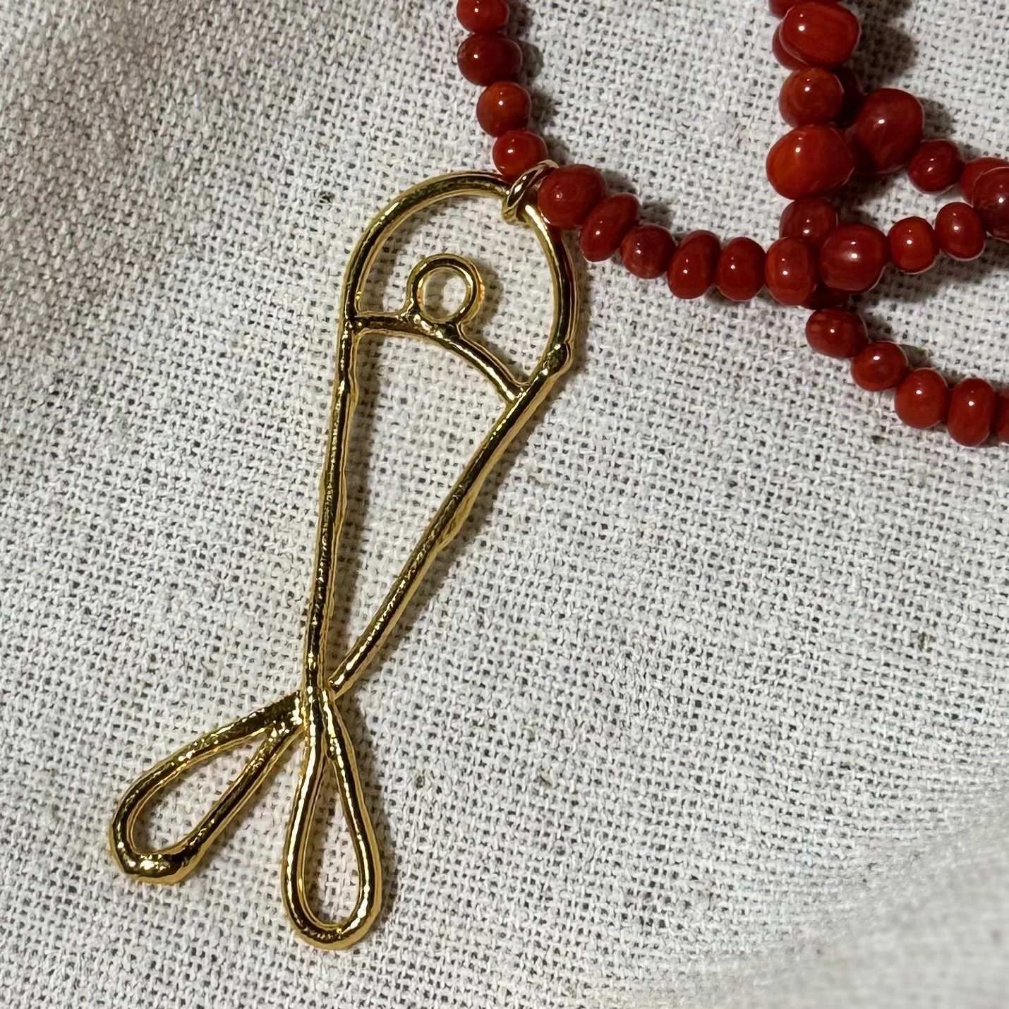 Doğal Mercan Balık Tasarım Kolye