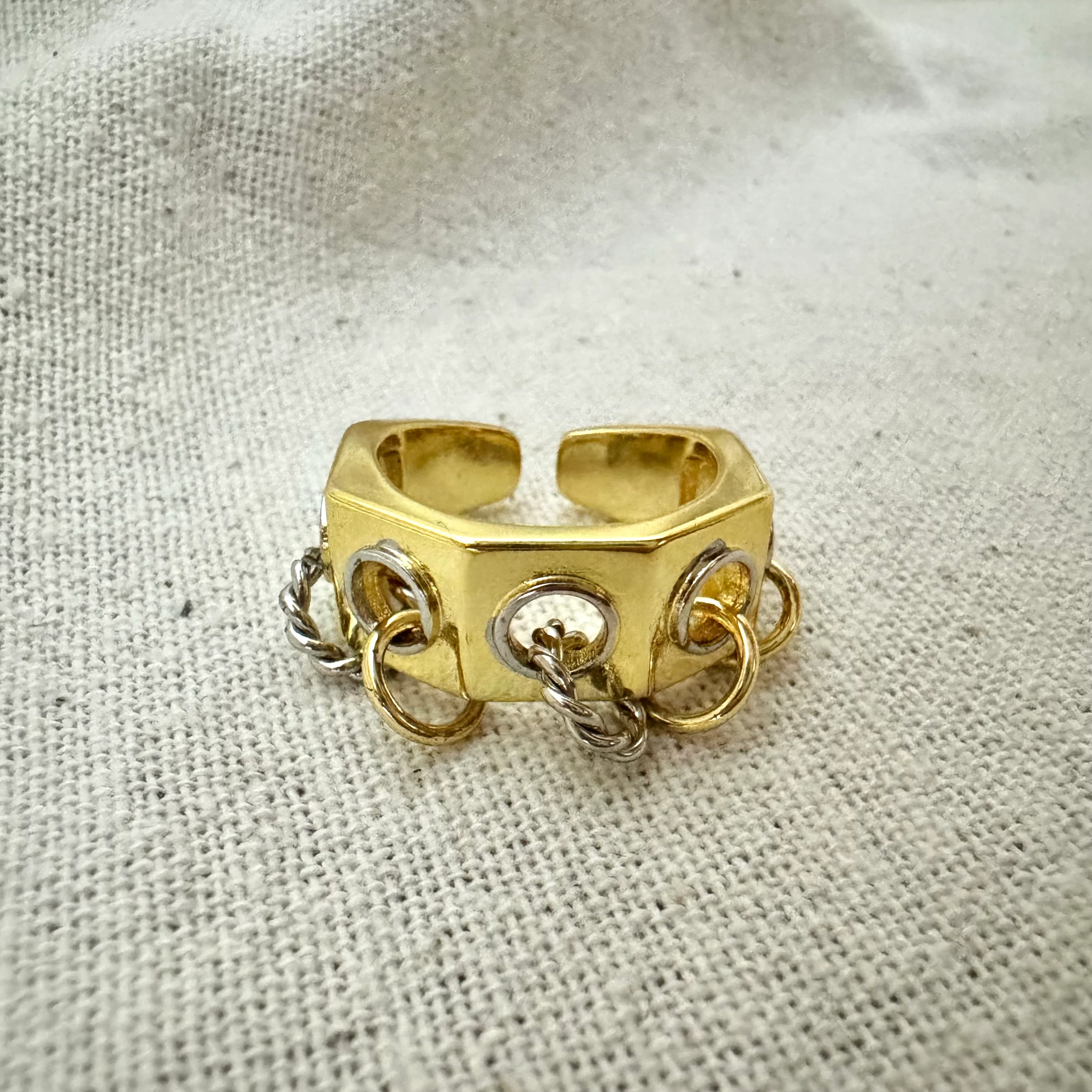 Çift Renk Halkalı Tasarım Yüzük