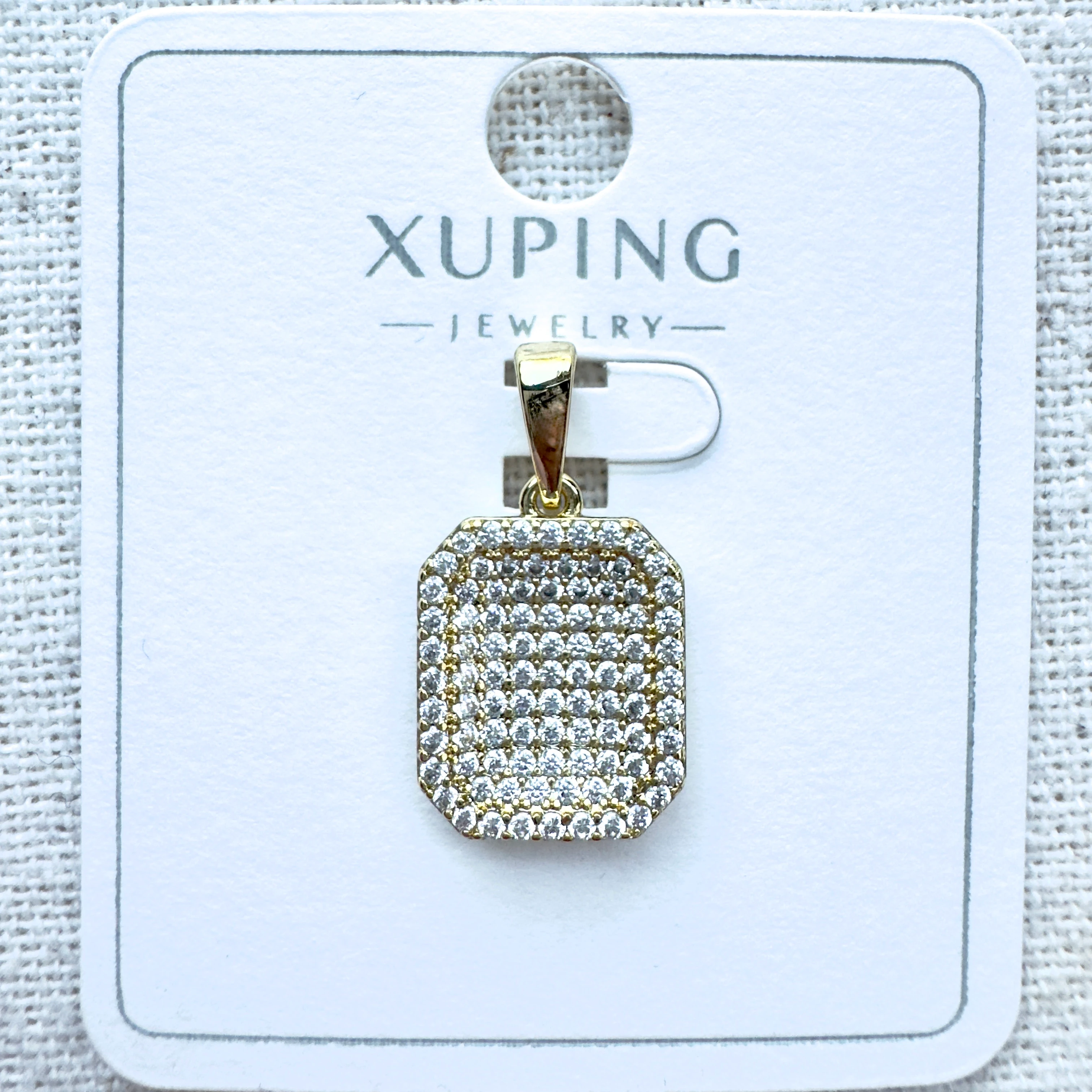 Dikdörtgen Zirkon Kolye Ucu