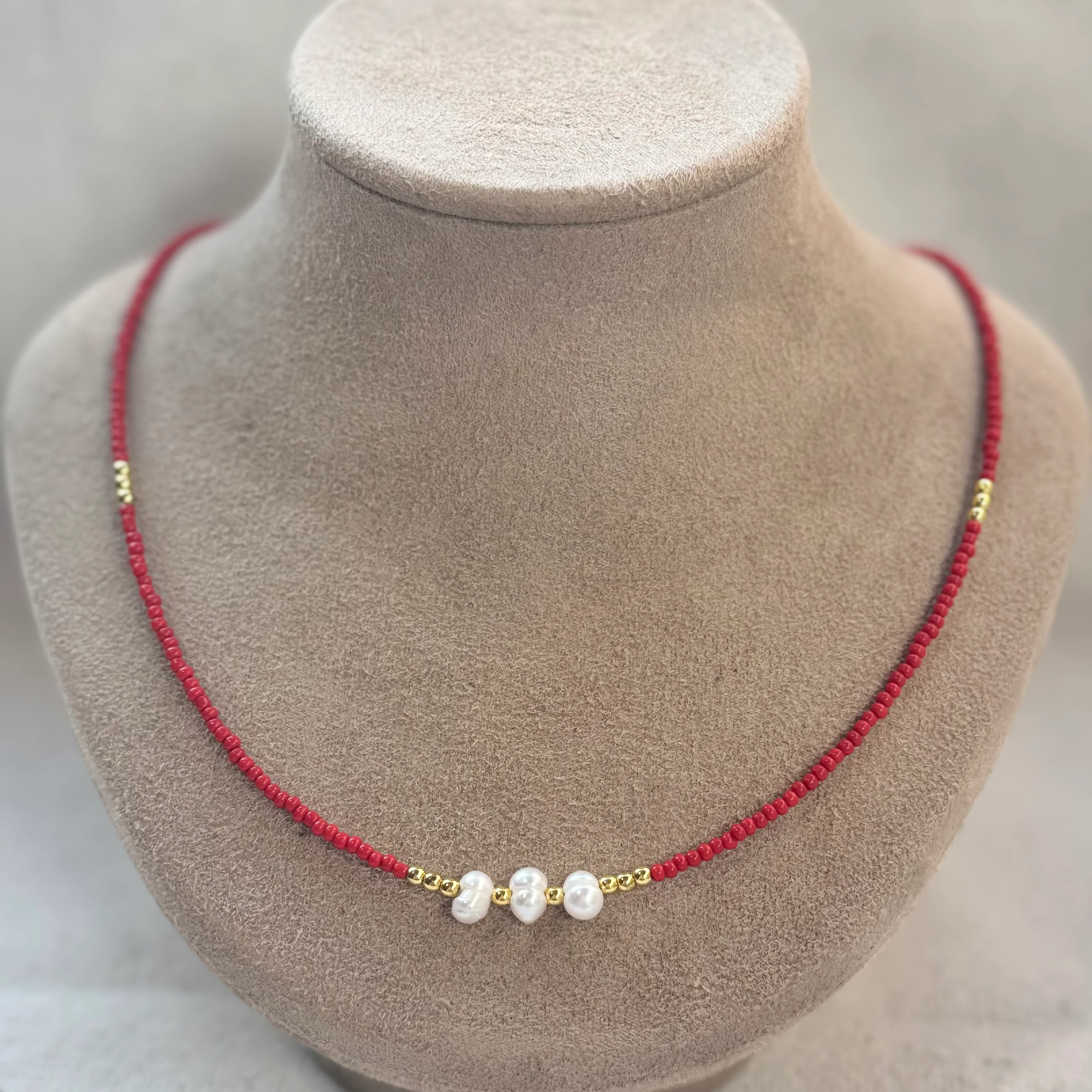 Doğal İnci Kum Boncuk Kolye