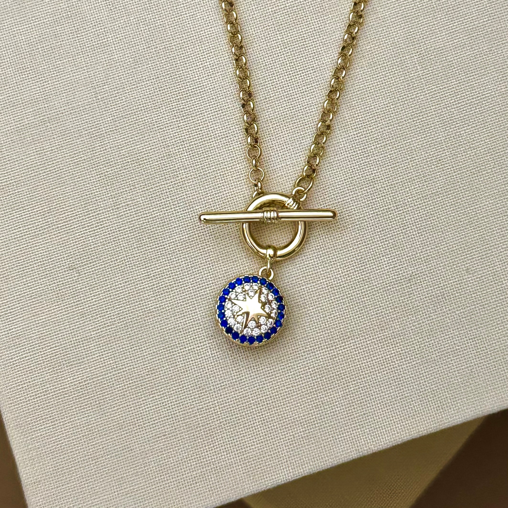 VIP Seri Lacivert Taşlı Charm Set
