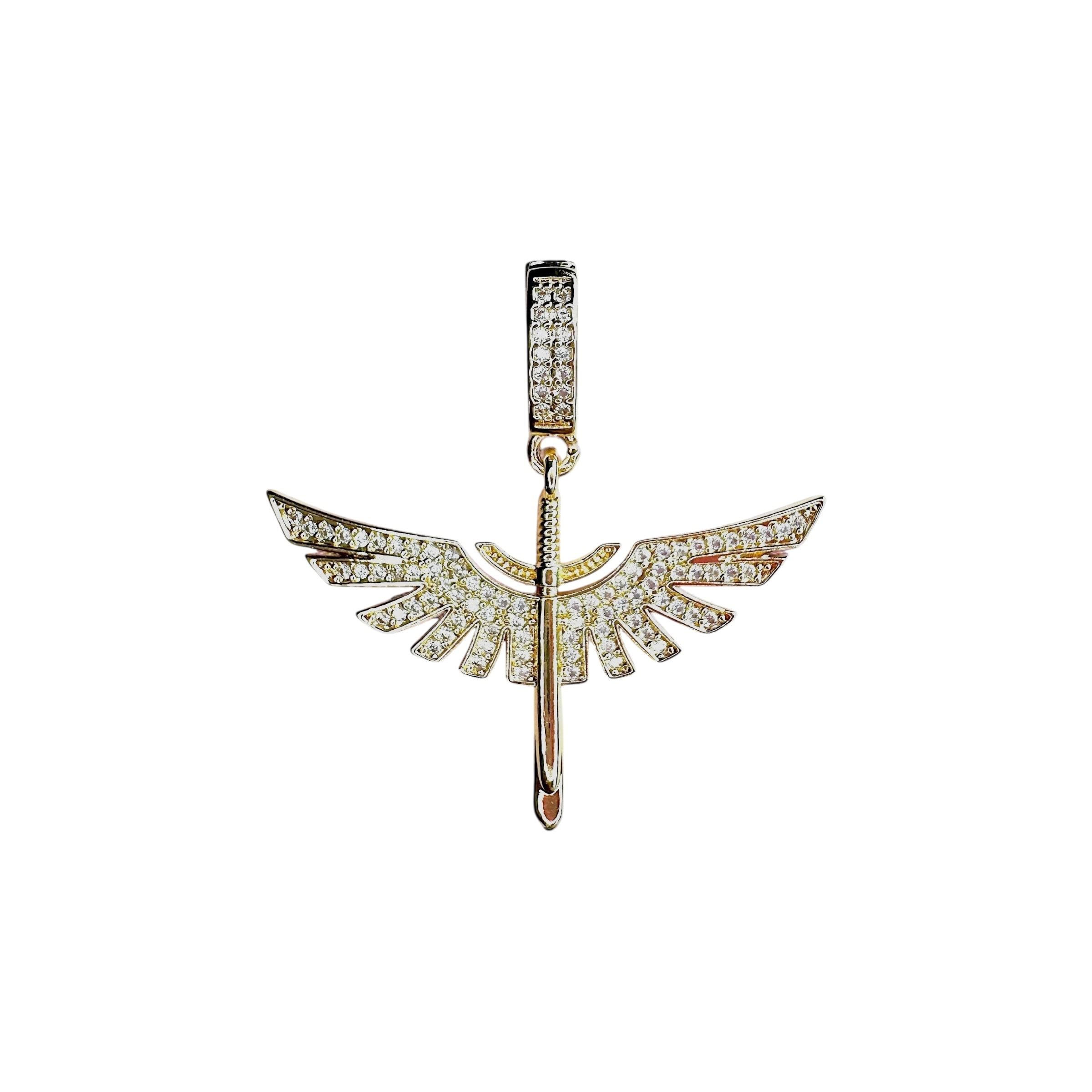 Gold Taşlı Melek Charm