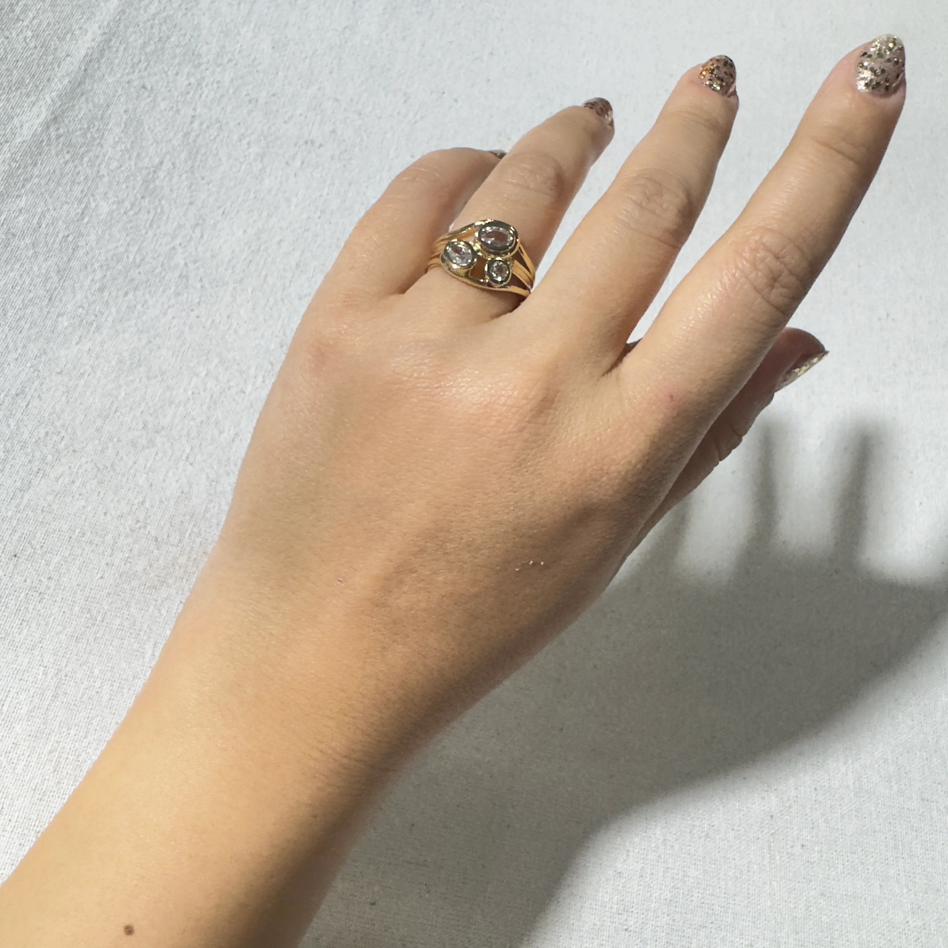 VIP Seri Üç Taşlı Yüzük