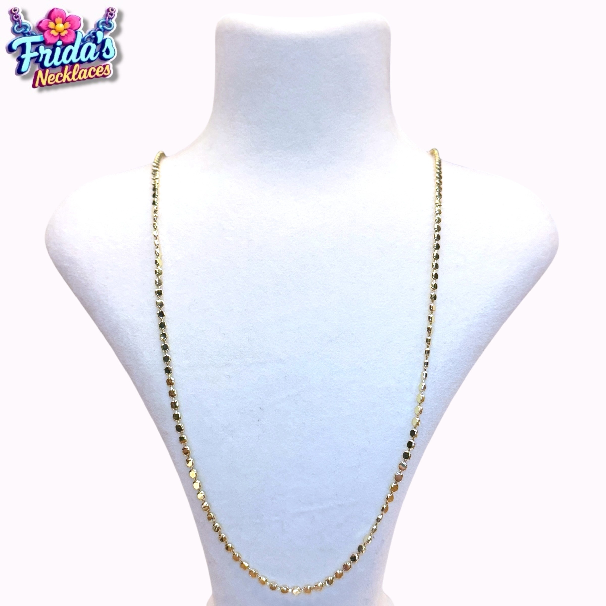 VIP Seri Gold Kısa Ezme Pul Zincir