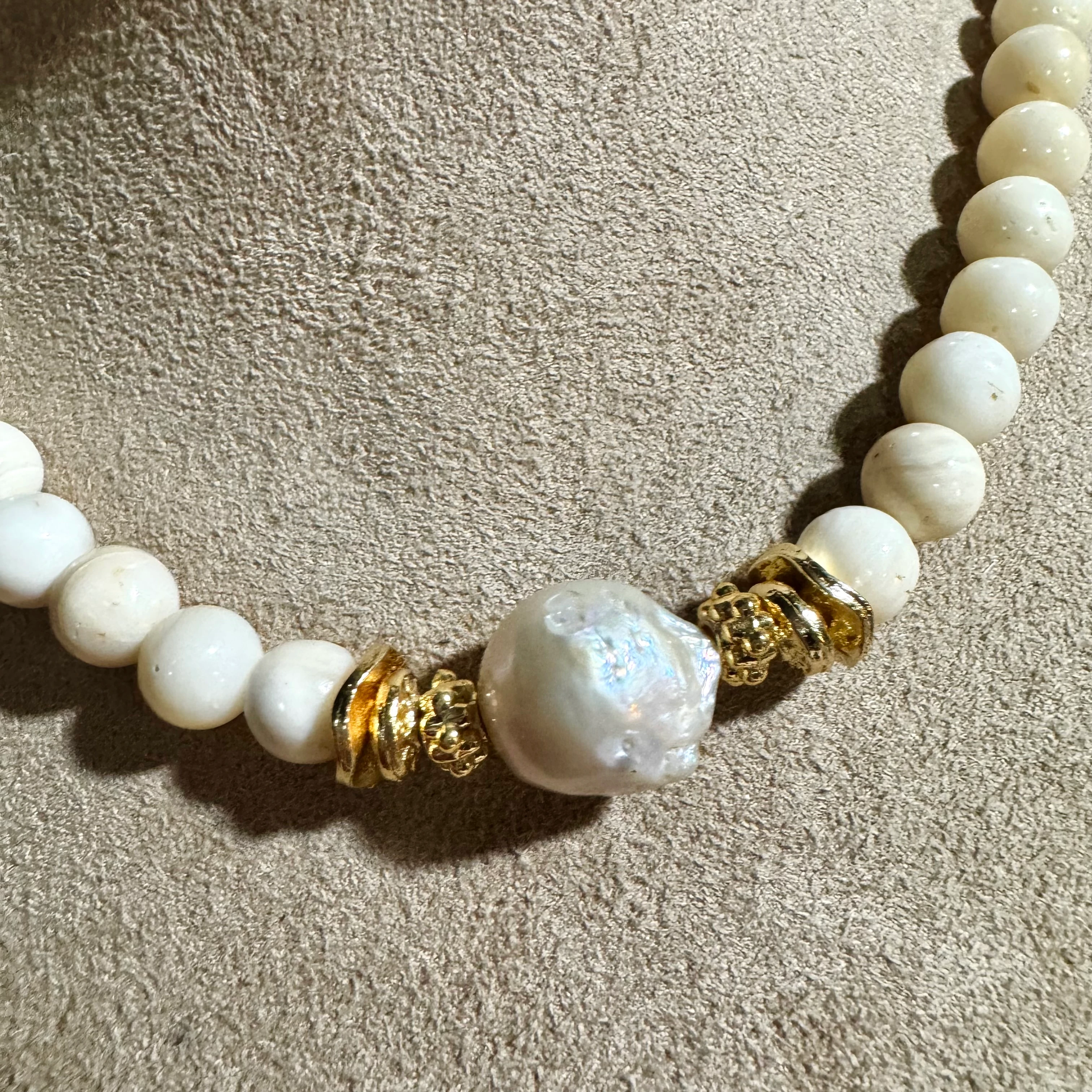 Doğal Sedef & İnci Tasarım Kolye