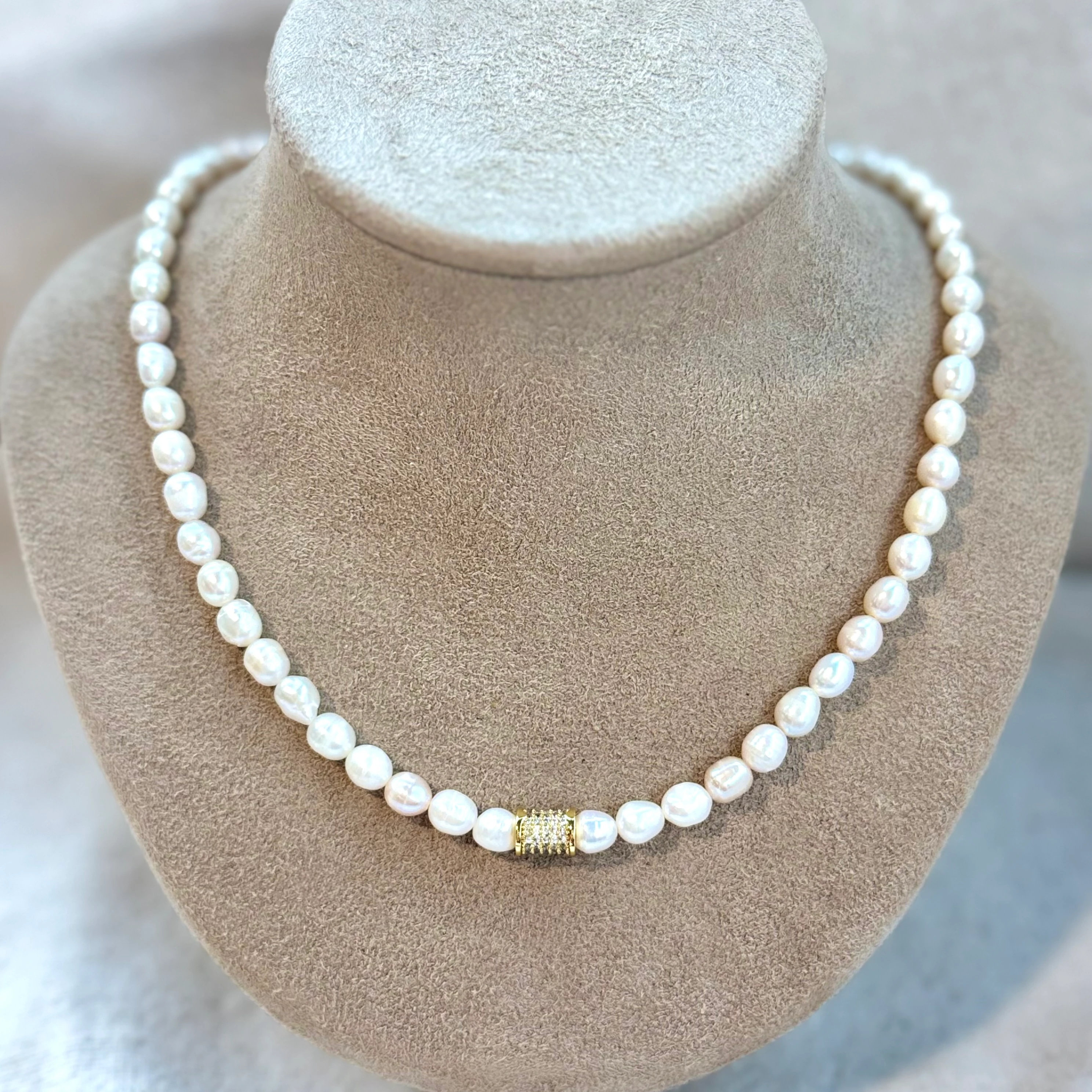 Doğal İnci Zirkon Taşlı Set