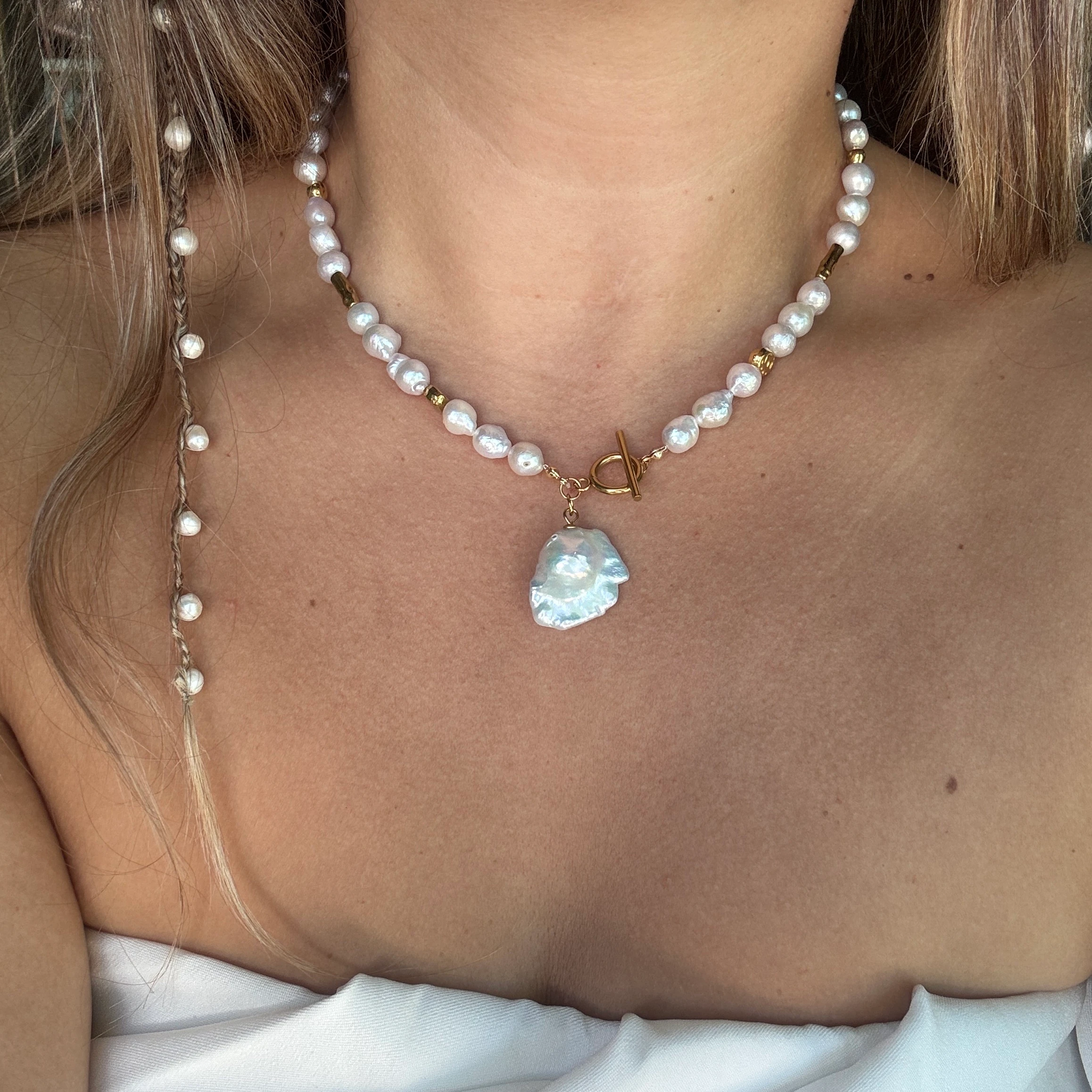 Doğal İnci Sakız İncili Kolye