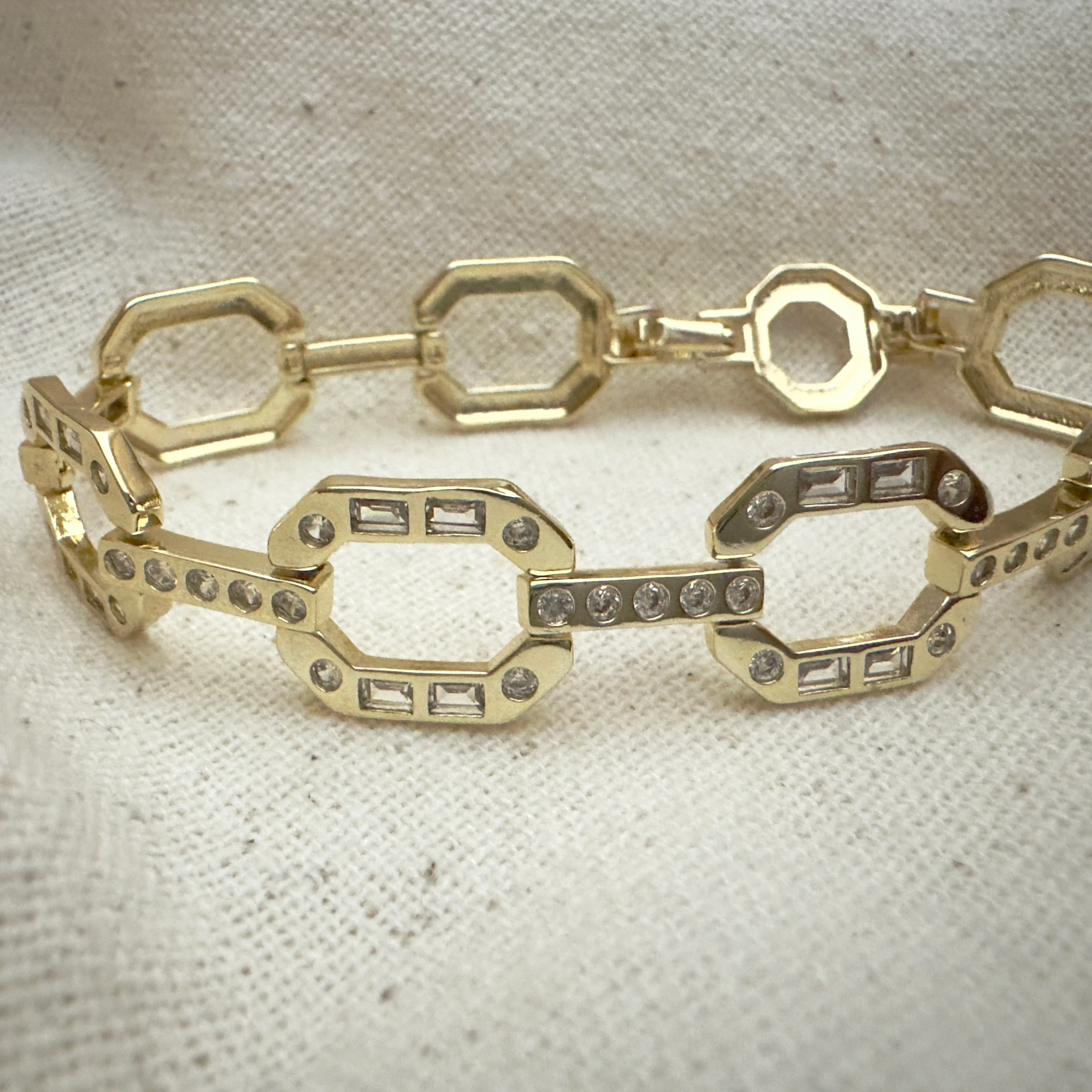 Mini Baget Taşlı Tasarım Bileklik