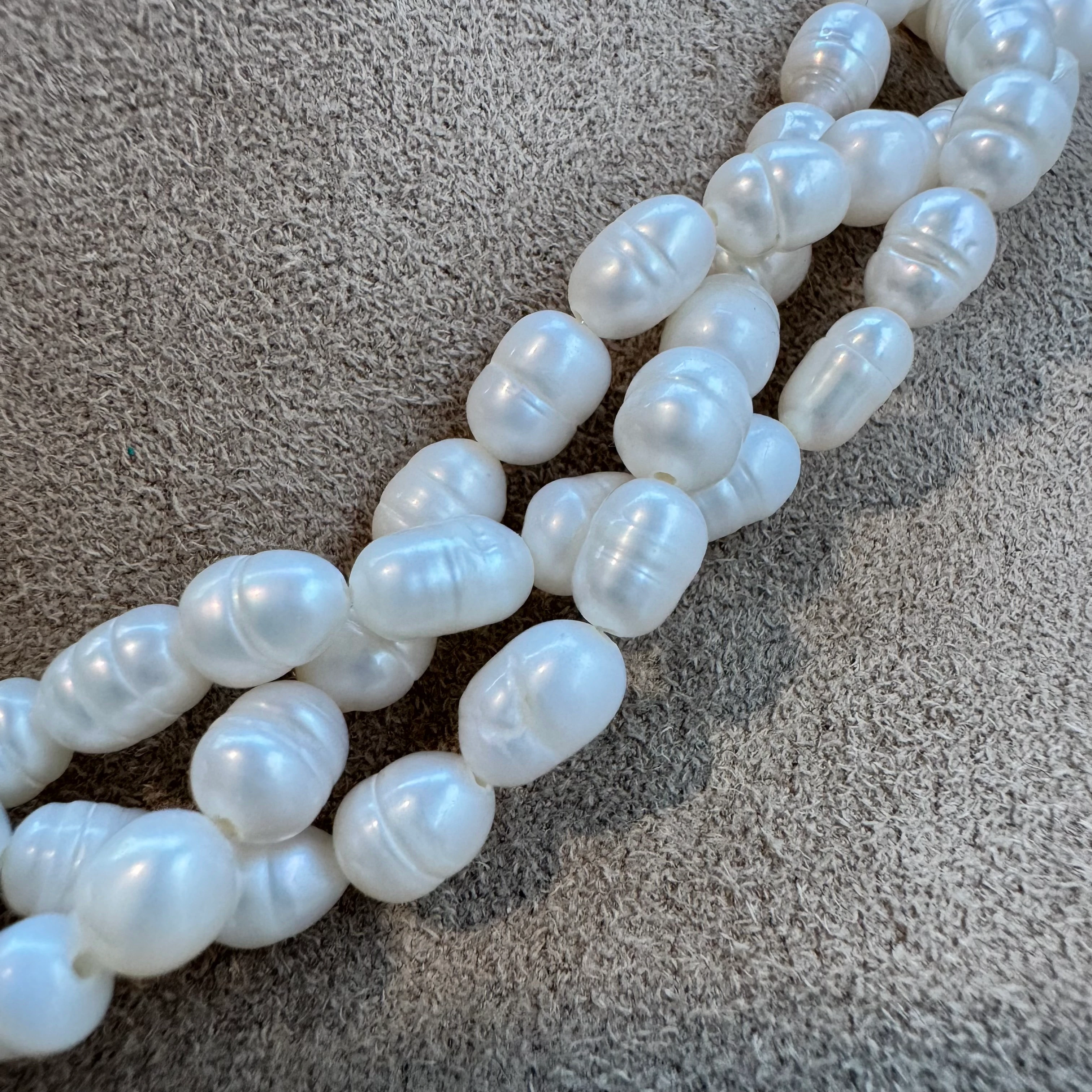 Doğal İnci Örgü Choker Tasarım Kolye