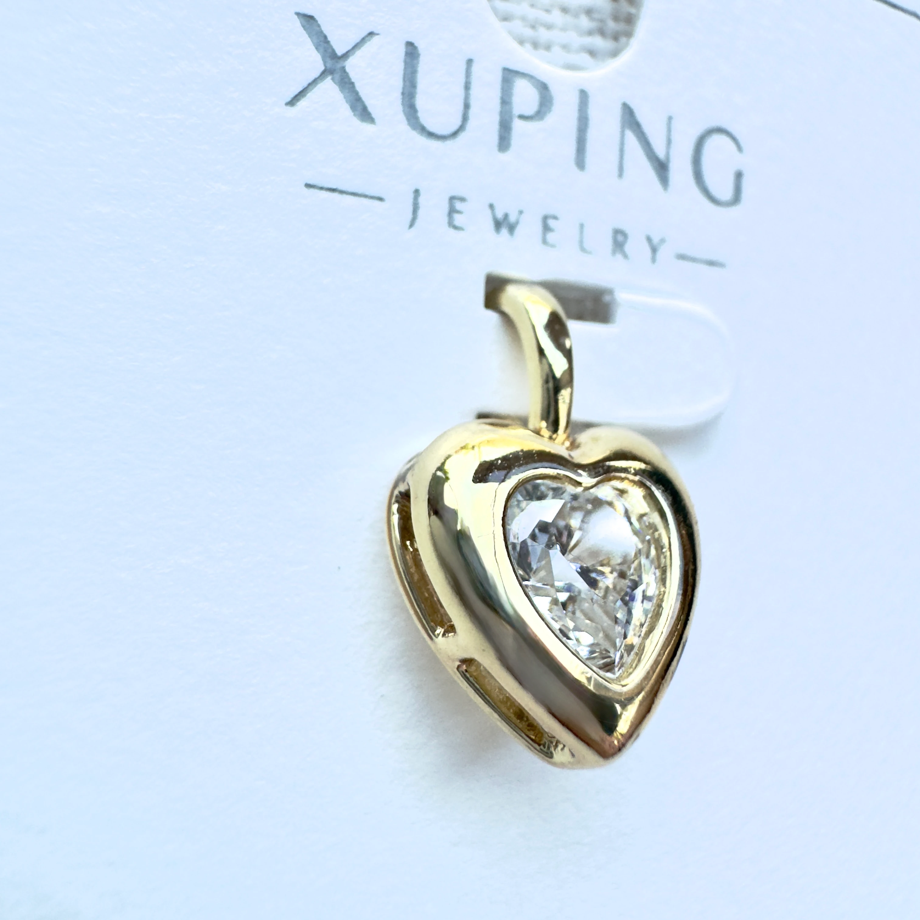 Taşlı Kalp Kolye Ucu