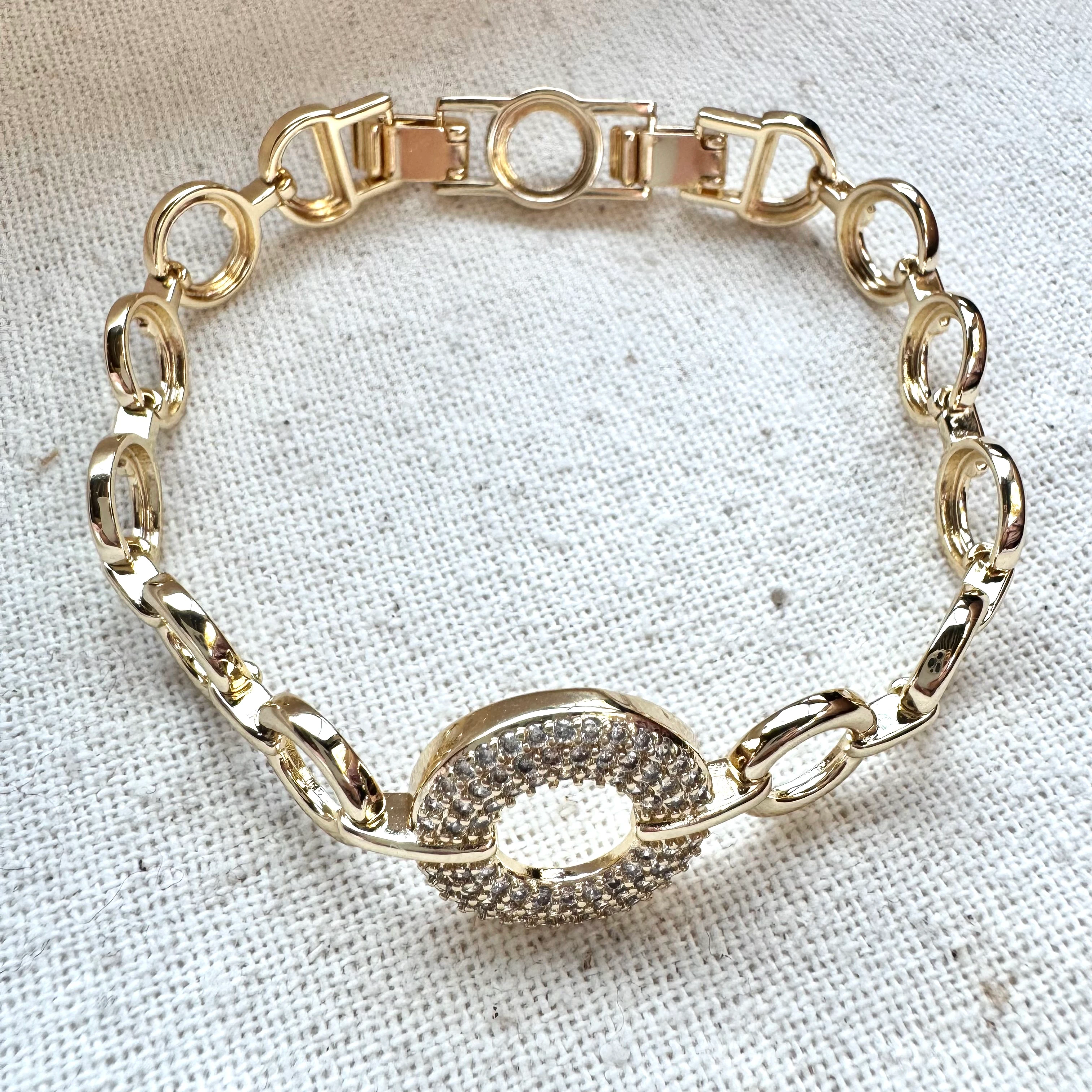 Halka Zirkon Taşlı Bileklik