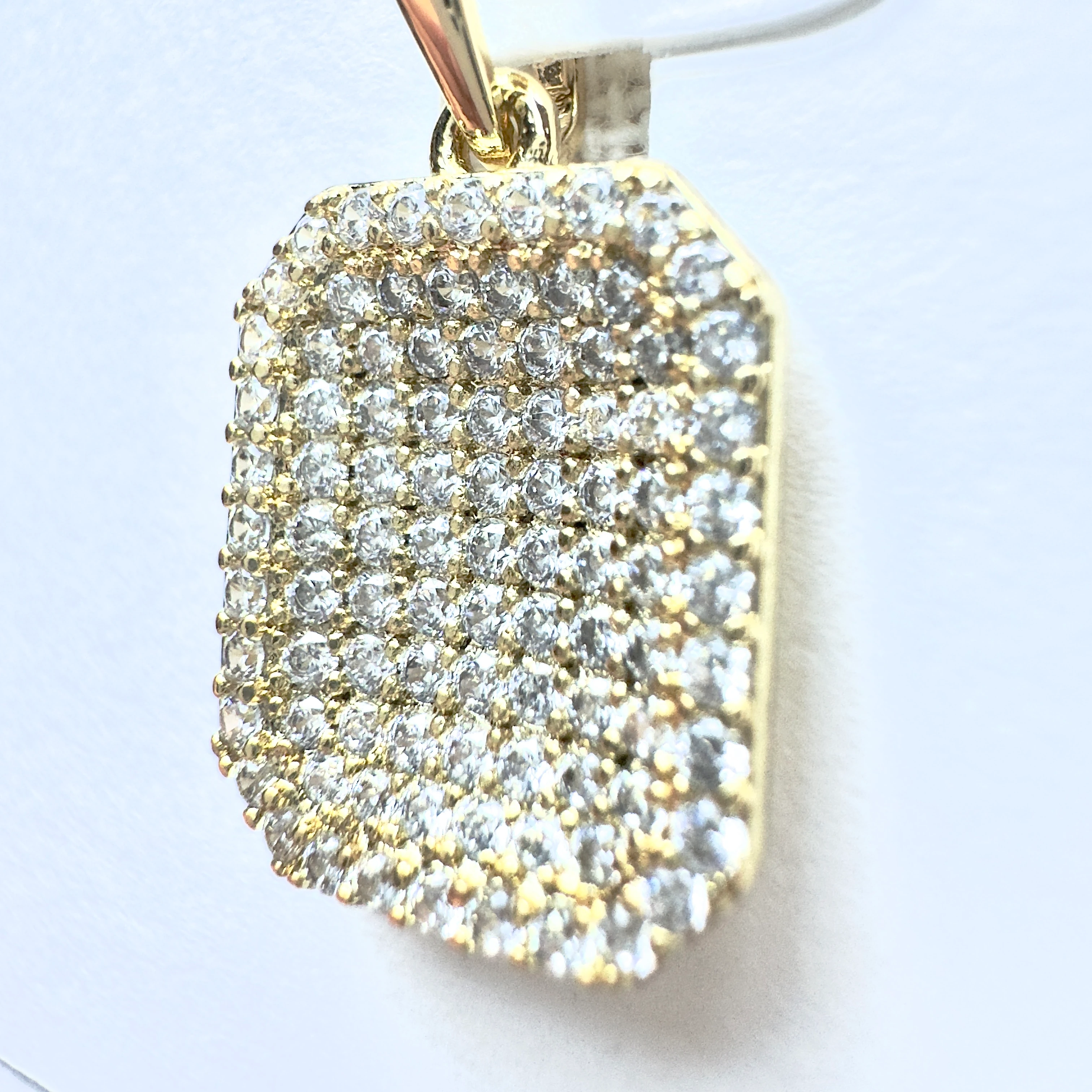 Dikdörtgen Zirkon Kolye Ucu