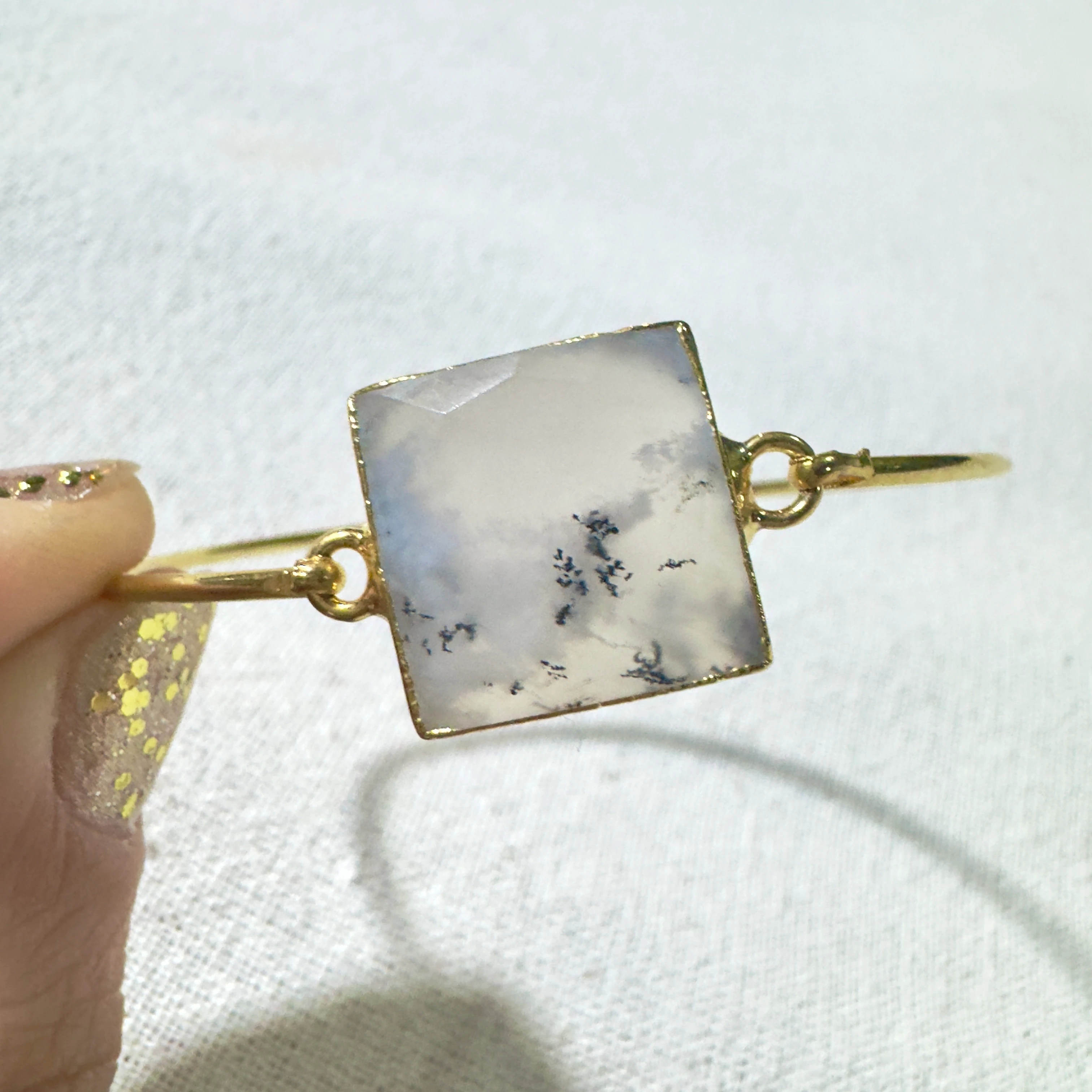 Doğal Taş Çelik Bilezik