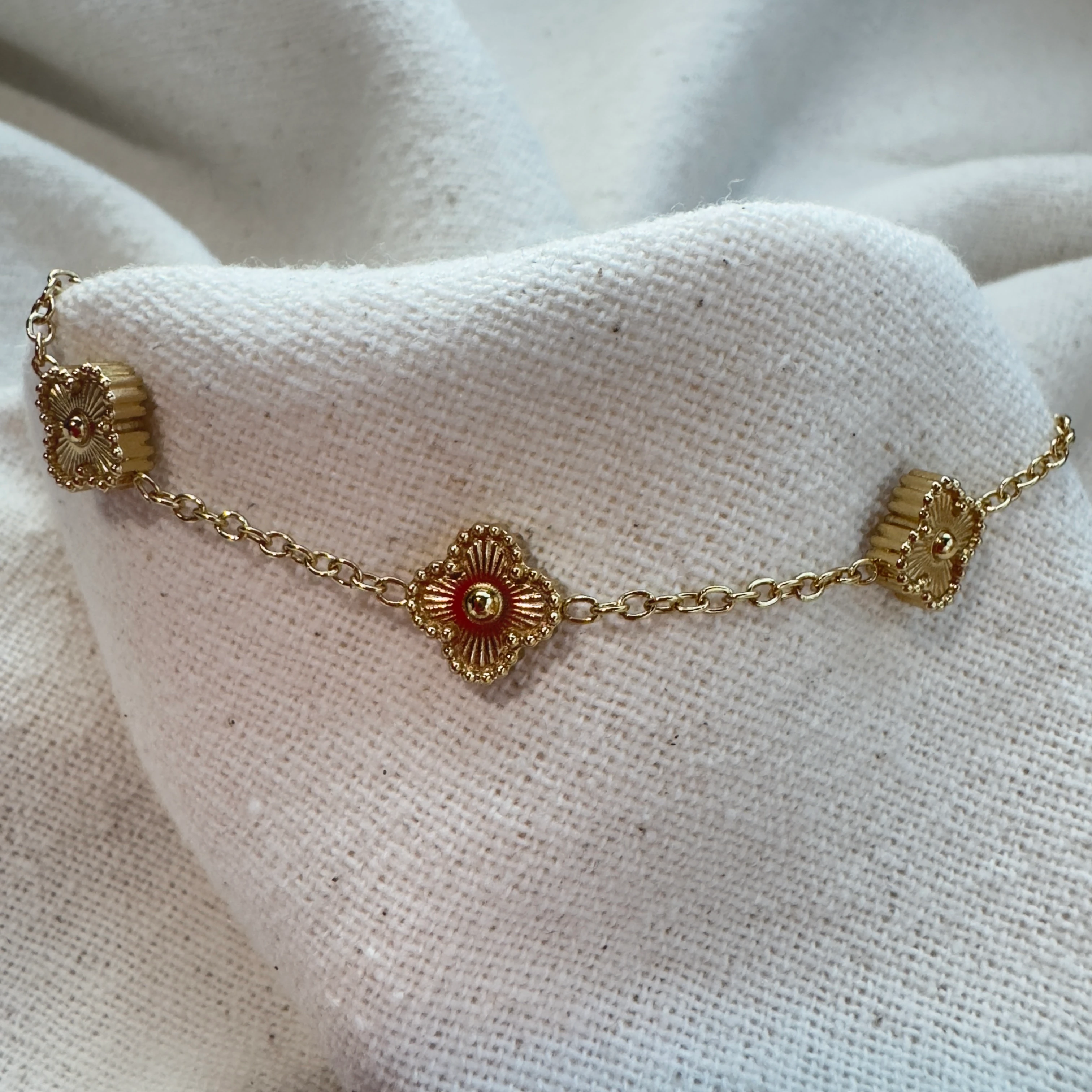 Çelik Beşli Yonca Bileklik