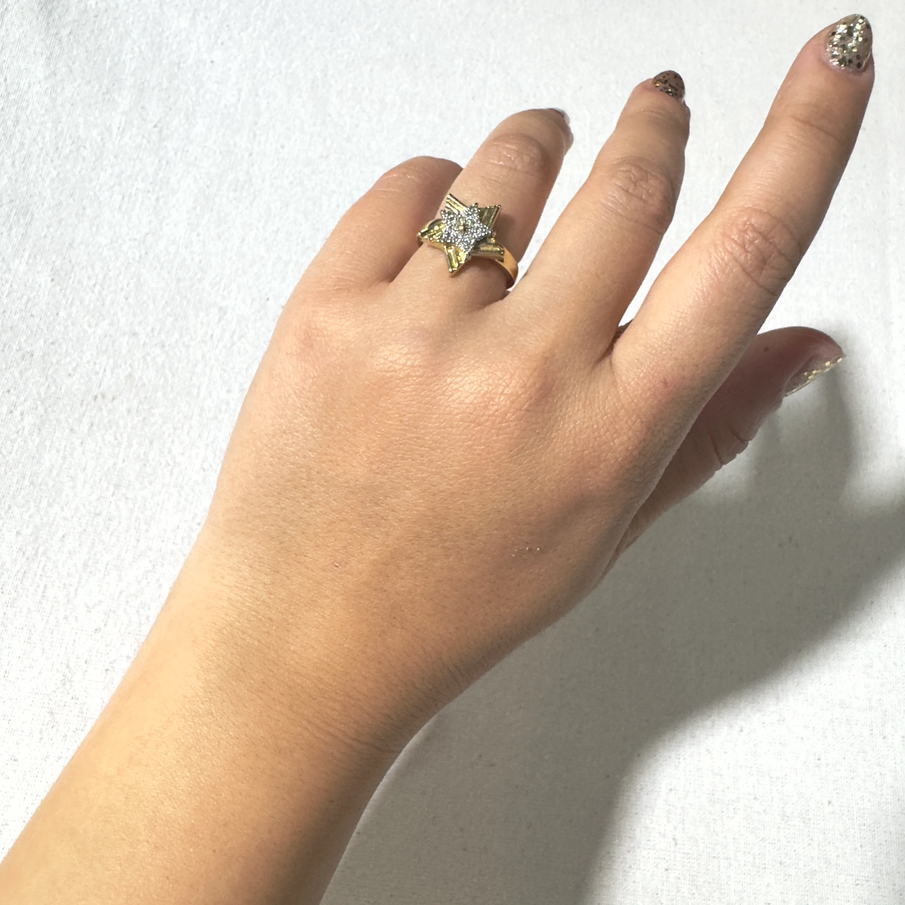 Çift Renk Yıldız Taşlı Yüzük