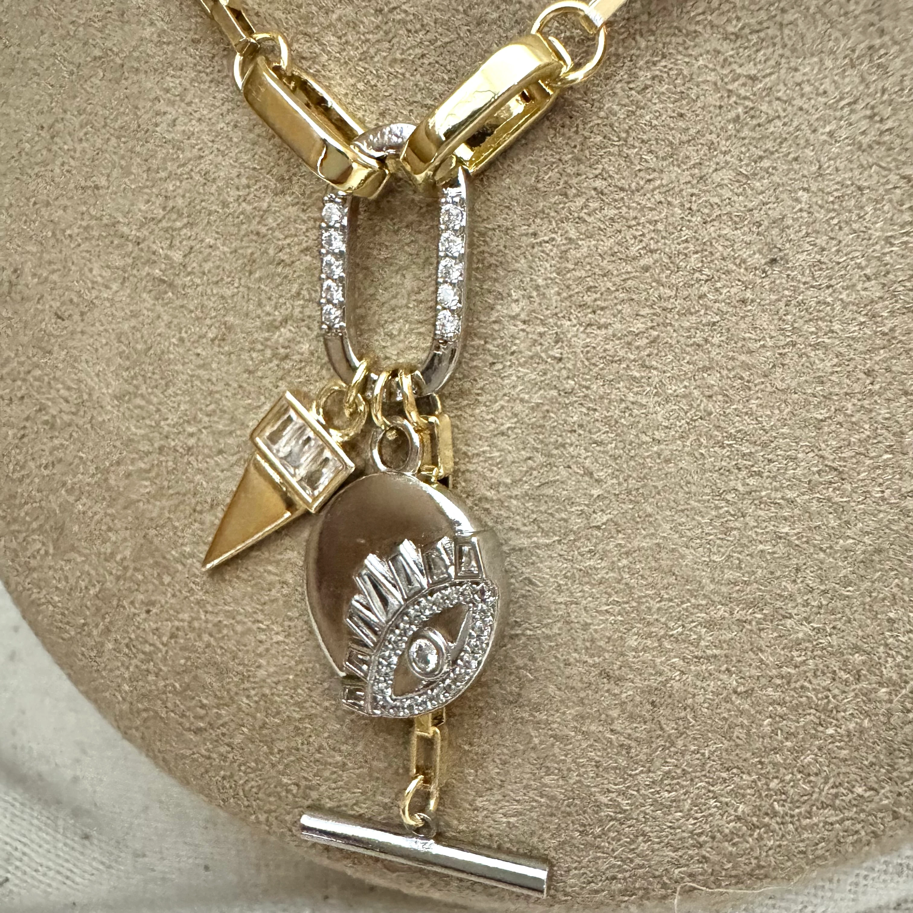 Çift Renk Charm Tasarım Kolye 