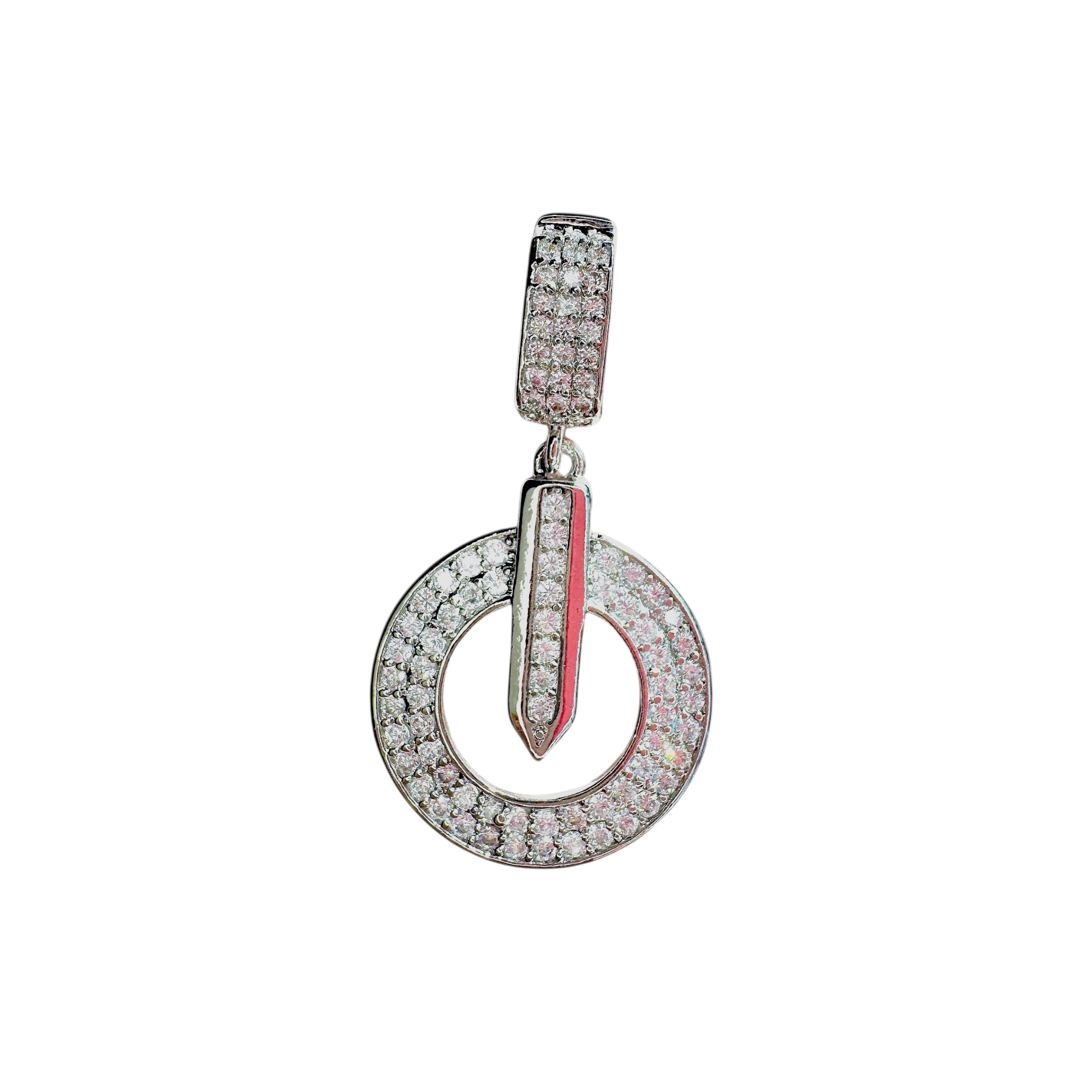 Silver Taşlı Yuvarlak Charm