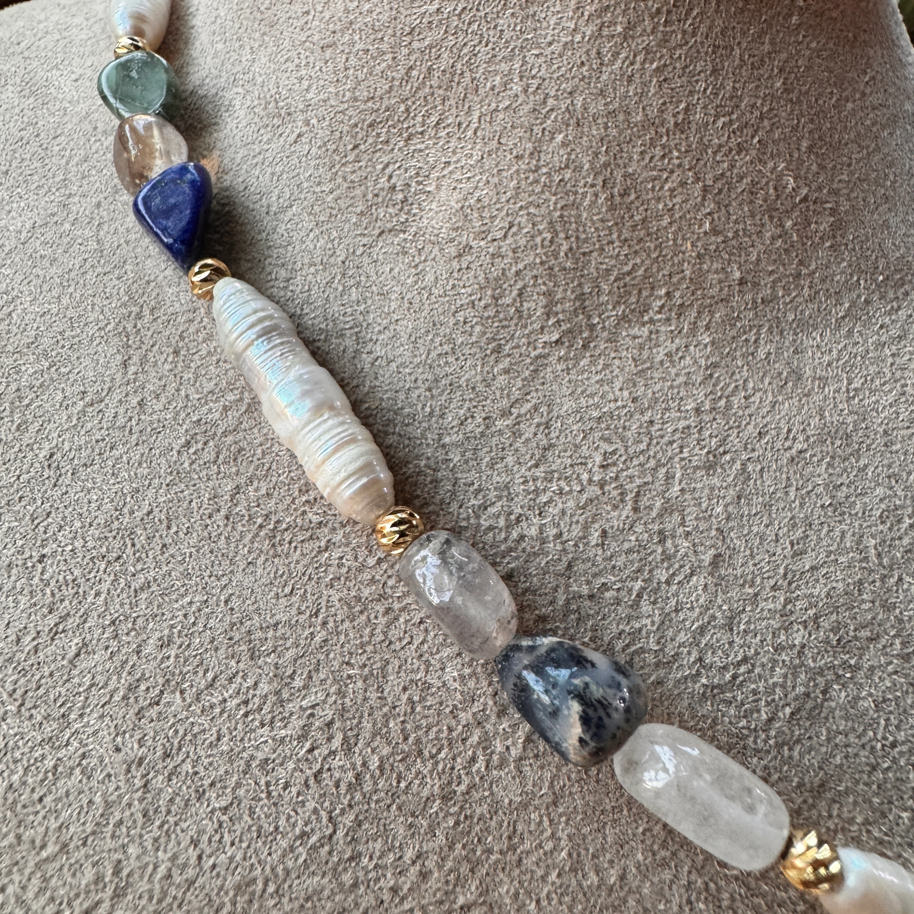 Doğal Stick İnci Tasarım Kolye