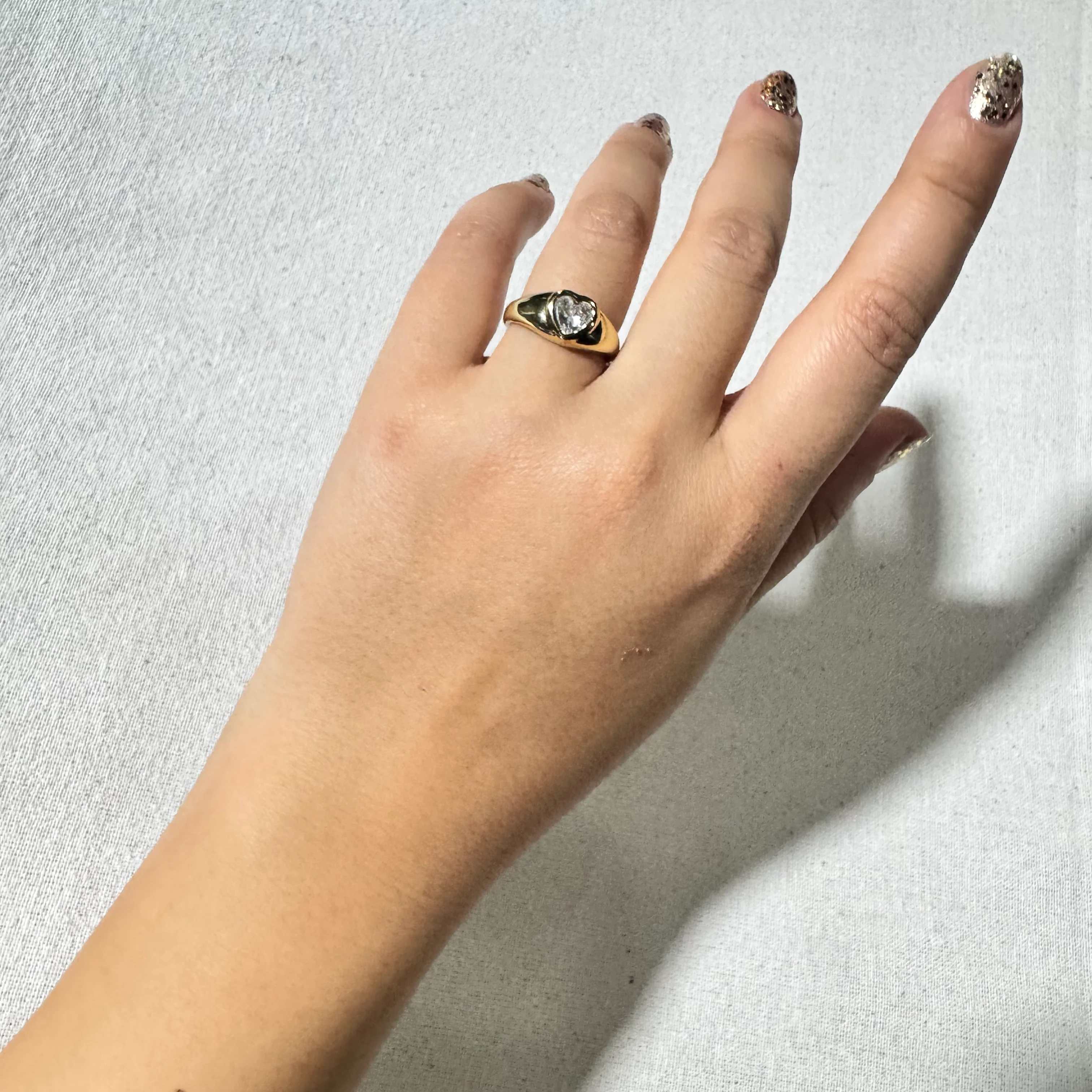 VIP Seri Kalp Taşlı Yüzük