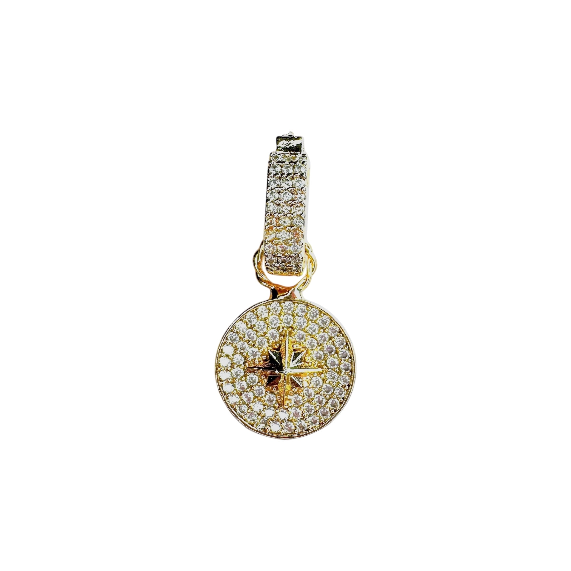 Gold Yuvarlak Yıldız Mini Charm
