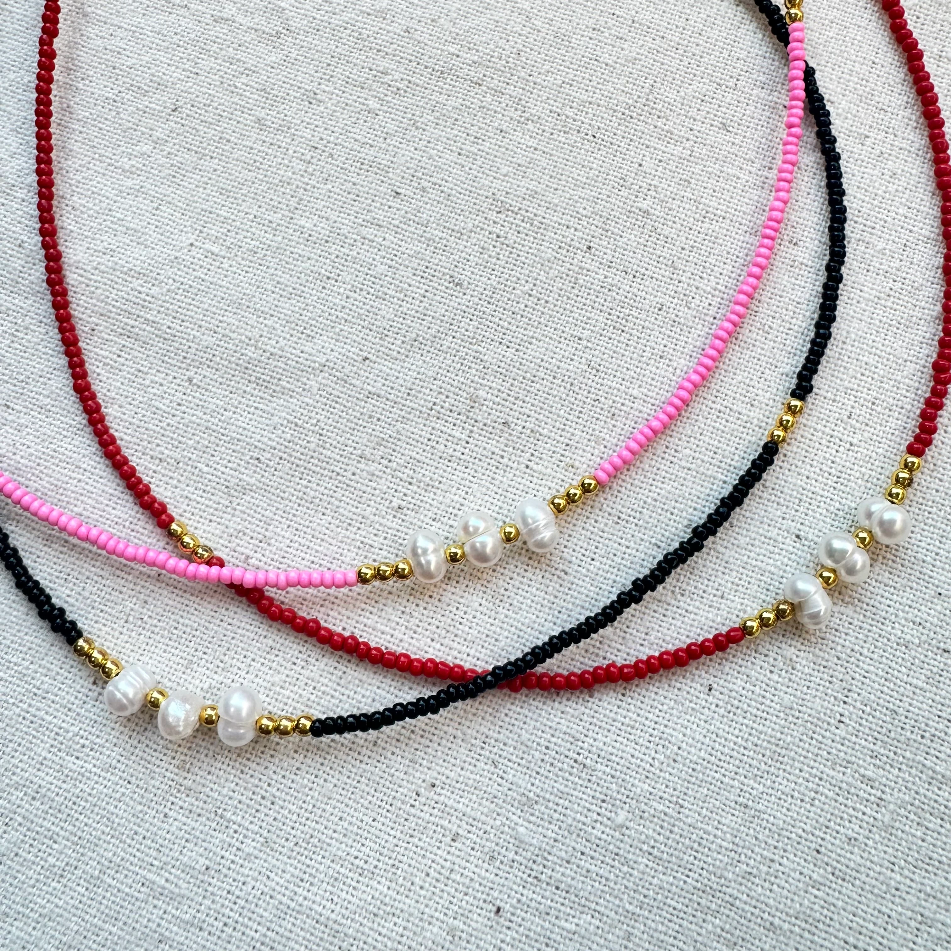 Doğal İnci Kum Boncuk Kolye