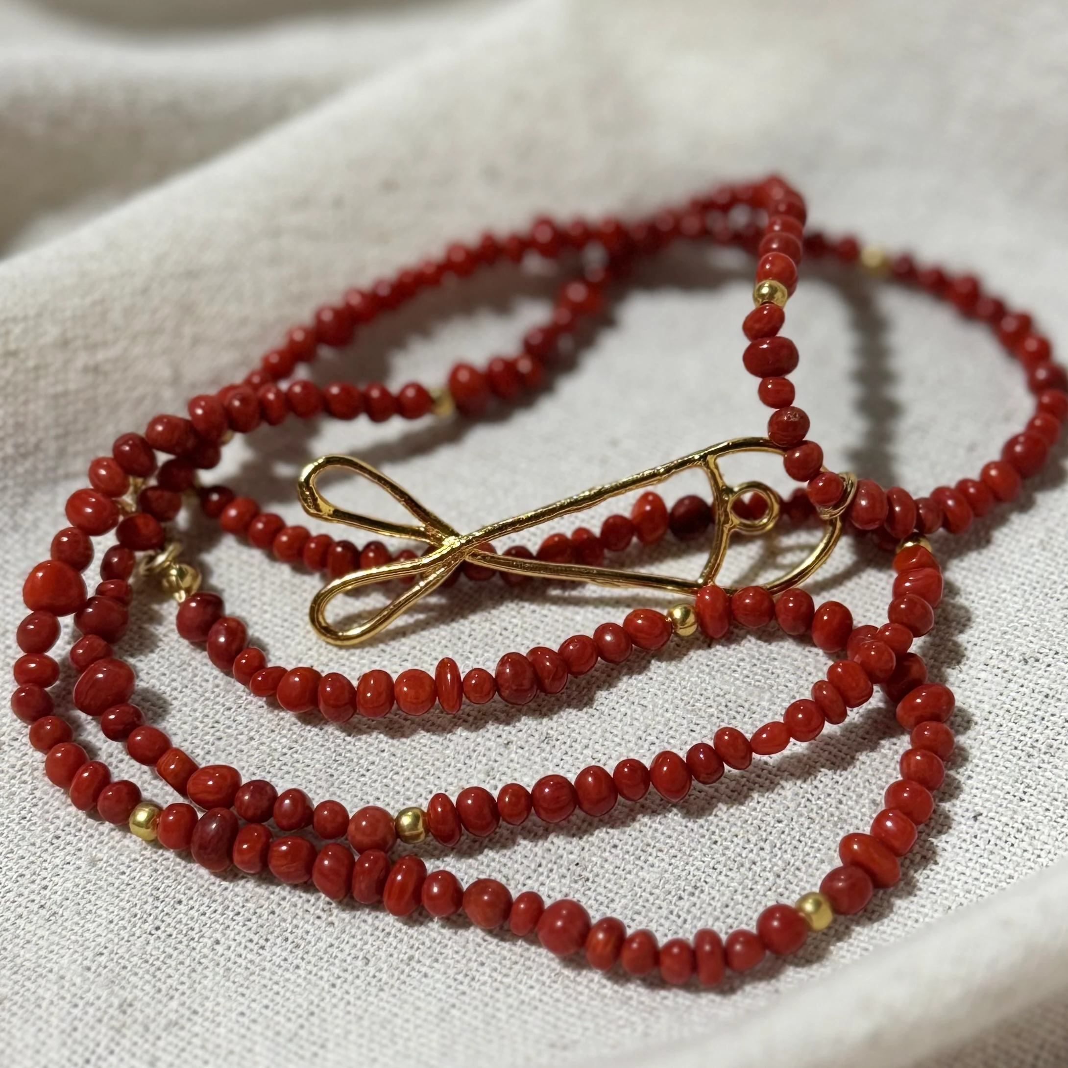 Doğal Mercan Balık Tasarım Kolye