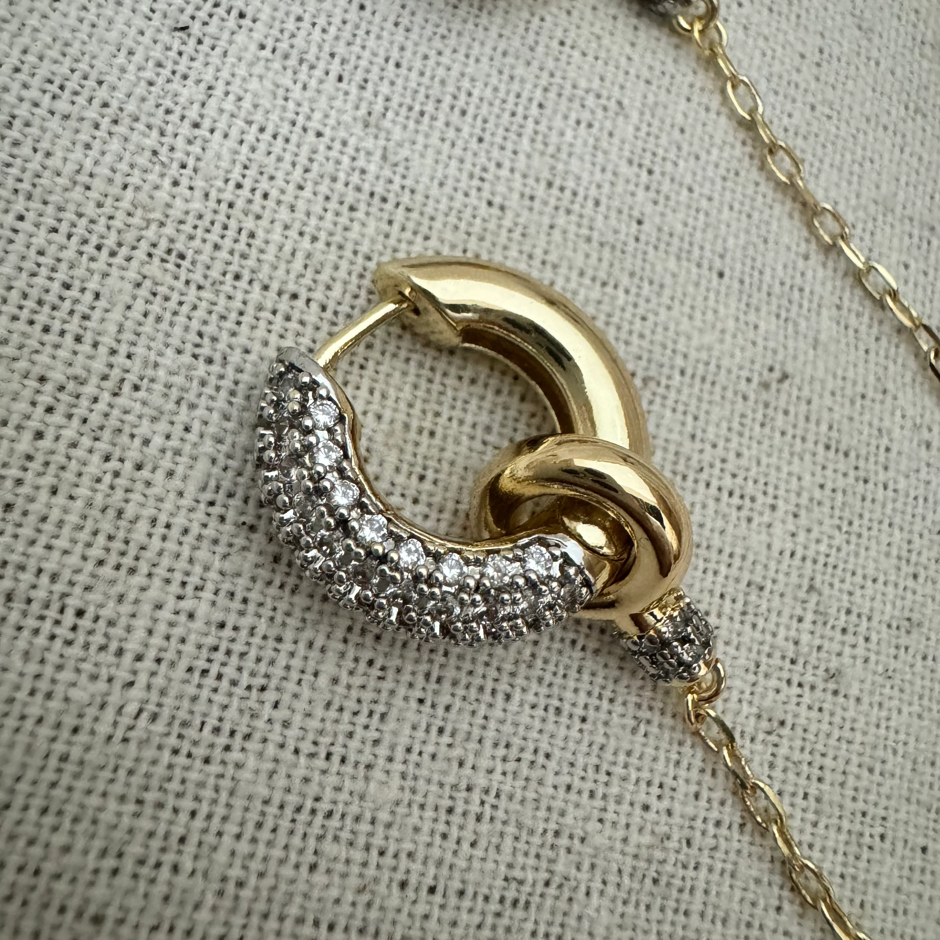 VIP Seri İkili Zincirli Halka Küpe 