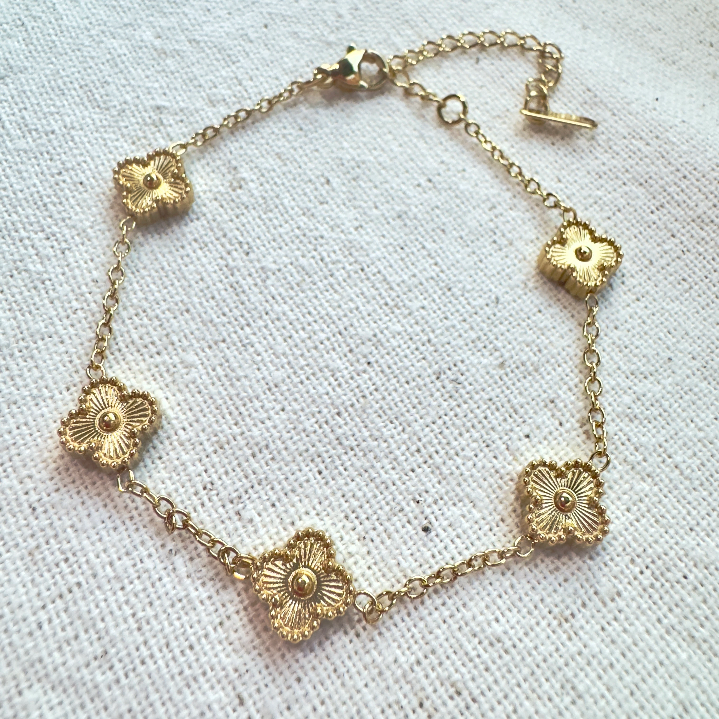 Çelik Beşli Yonca Bileklik