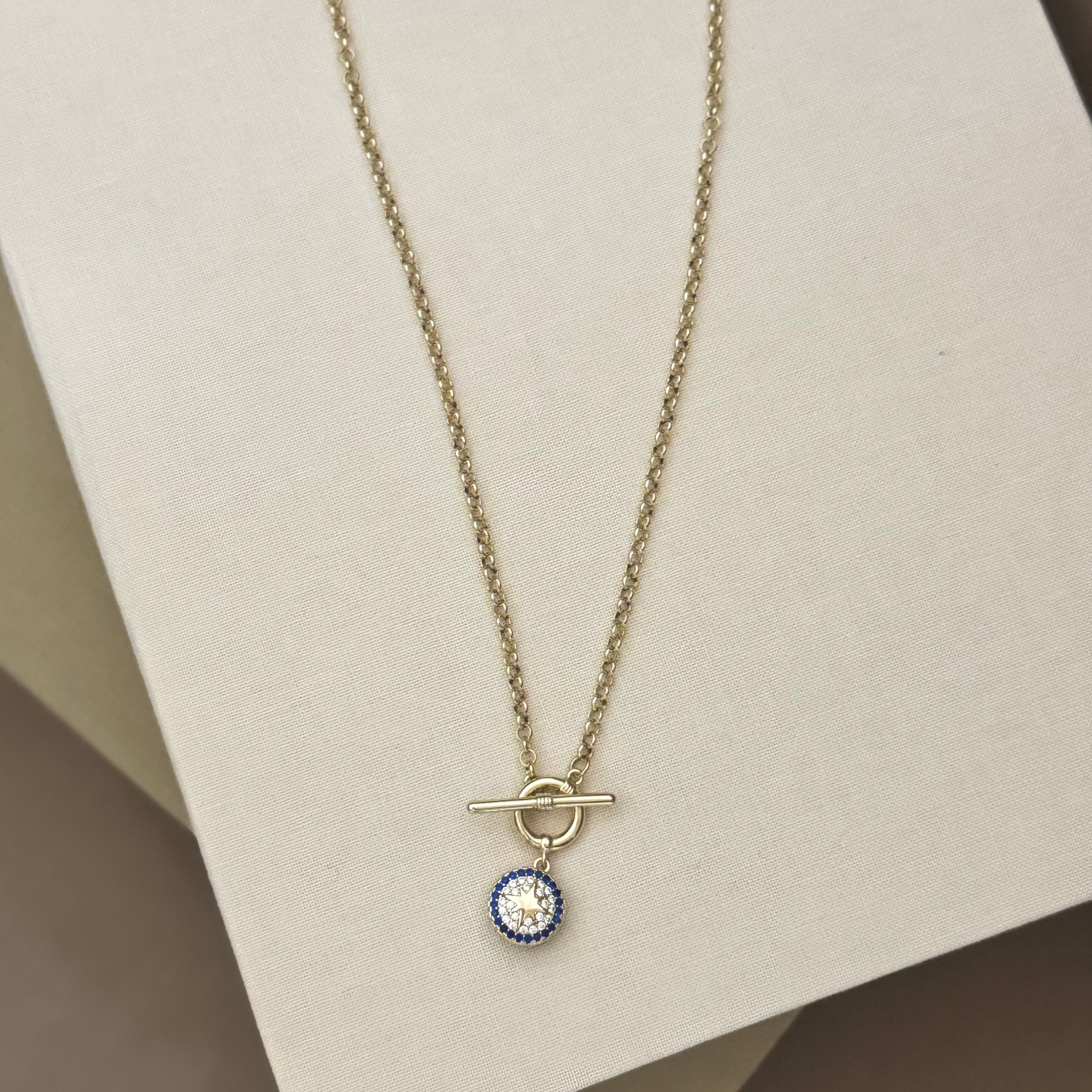 VIP Seri Lacivert Taşlı Charm Set