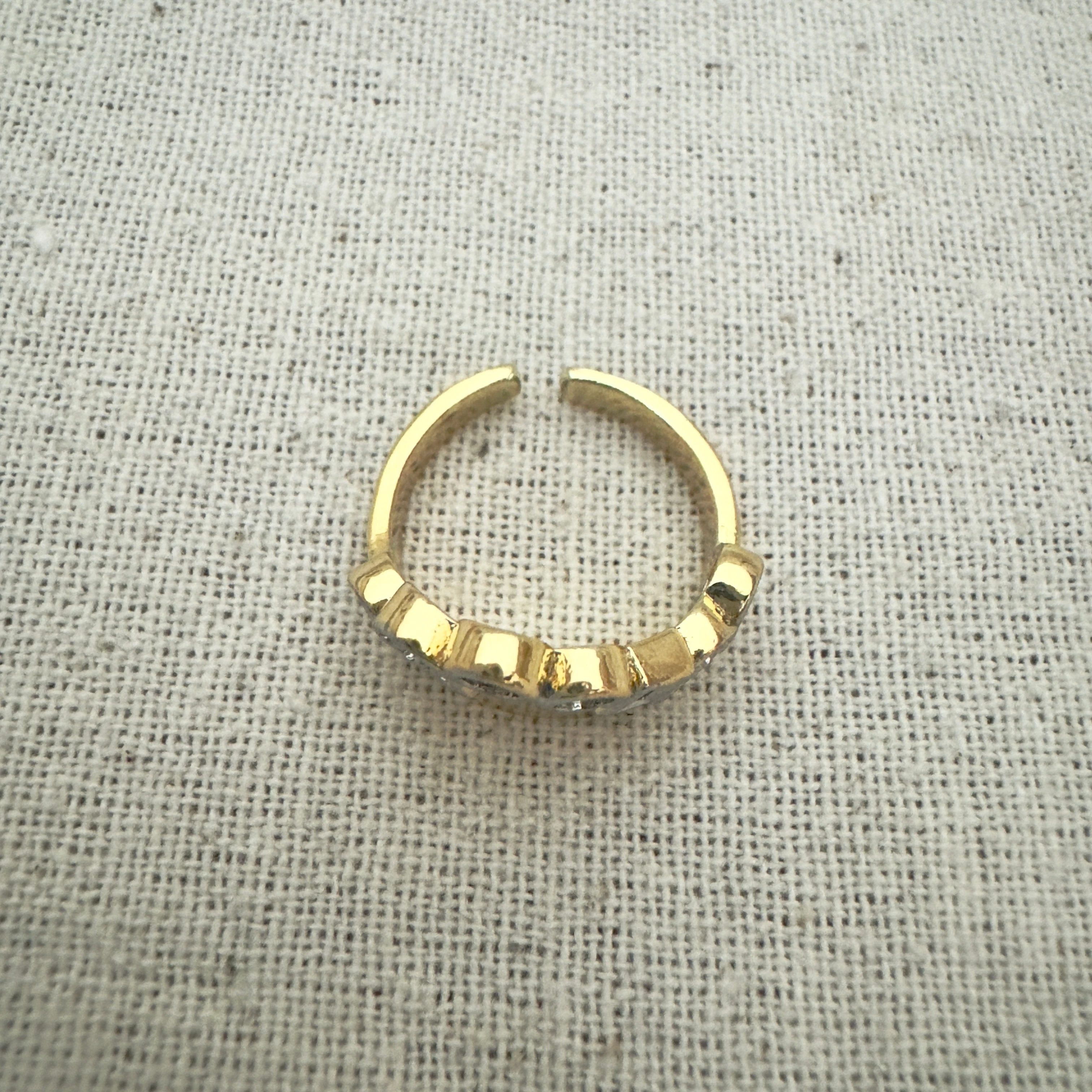 Çift Renk Sıra Taşlı Yüzük