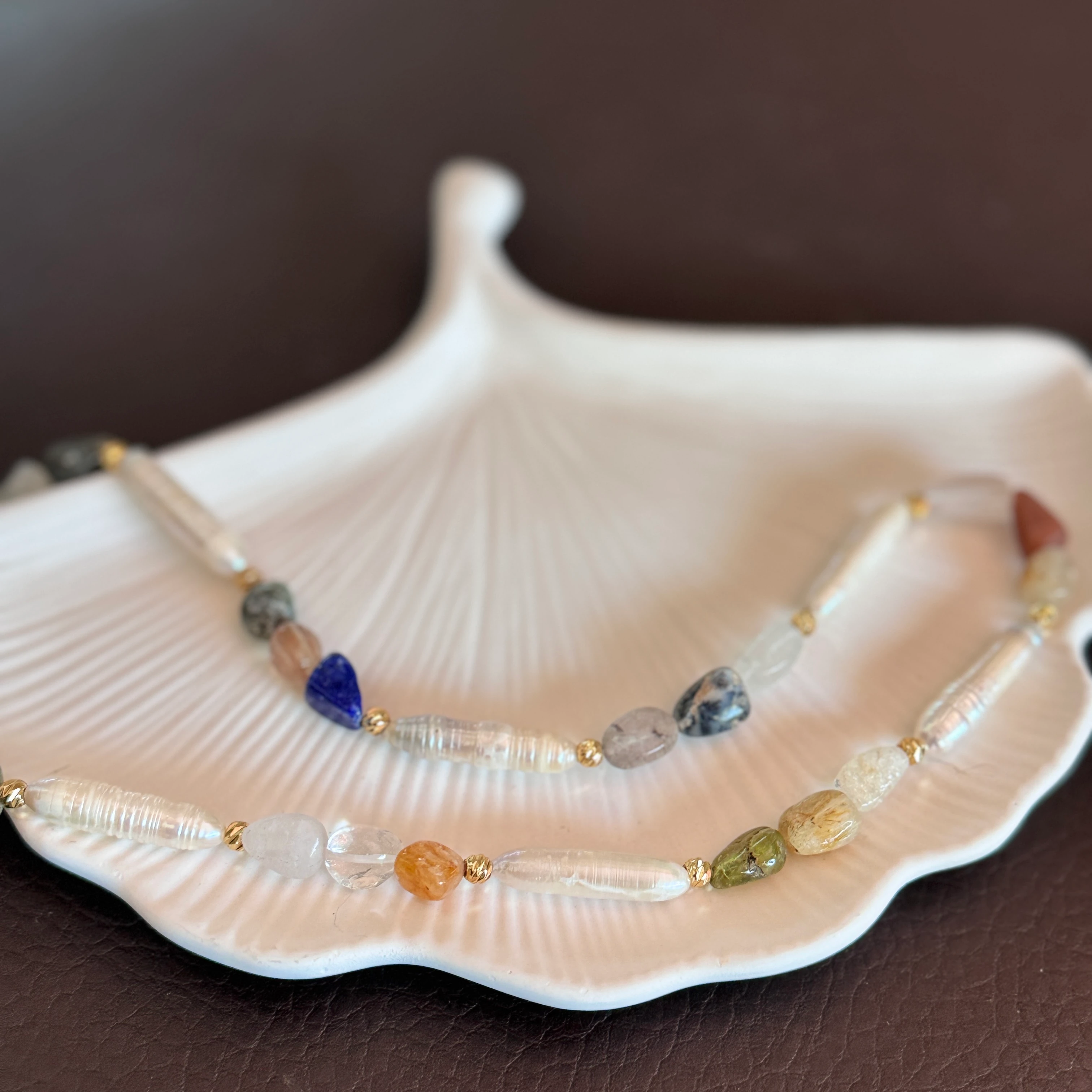 Doğal Stick İnci Tasarım Kolye