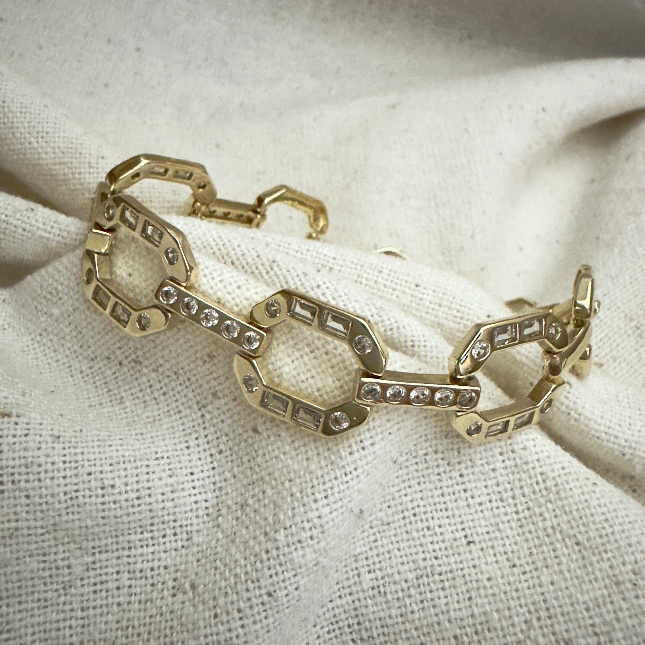 Mini Baget Taşlı Tasarım Bileklik