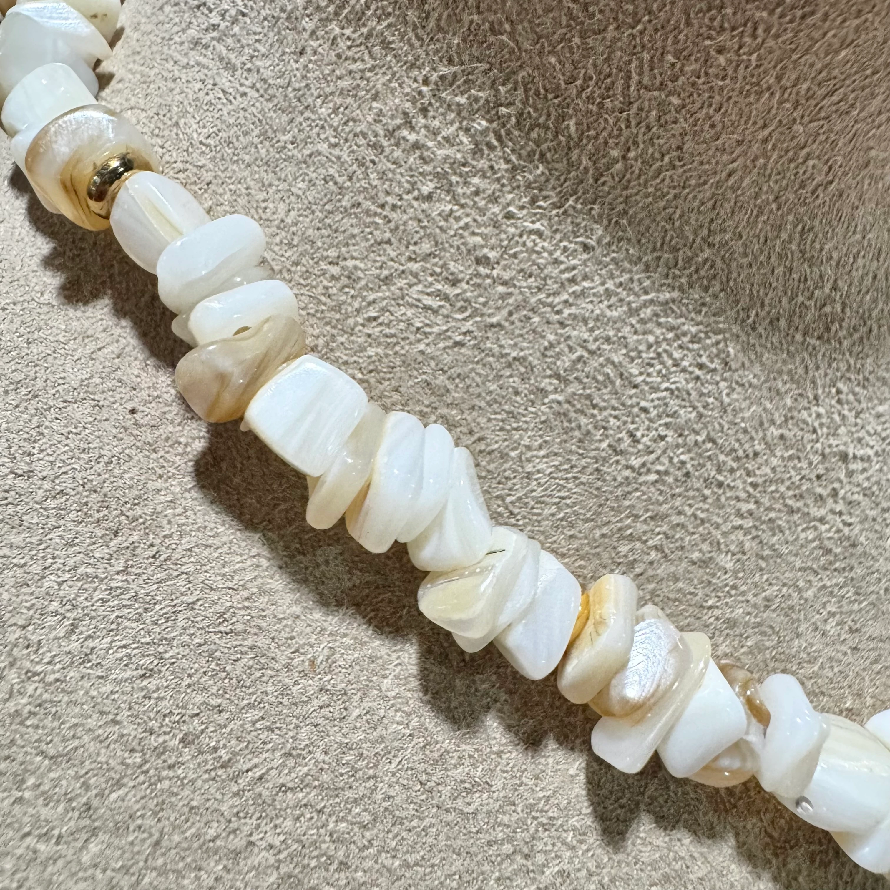 Doğal Sedef Madalyon Tasarım Kolye