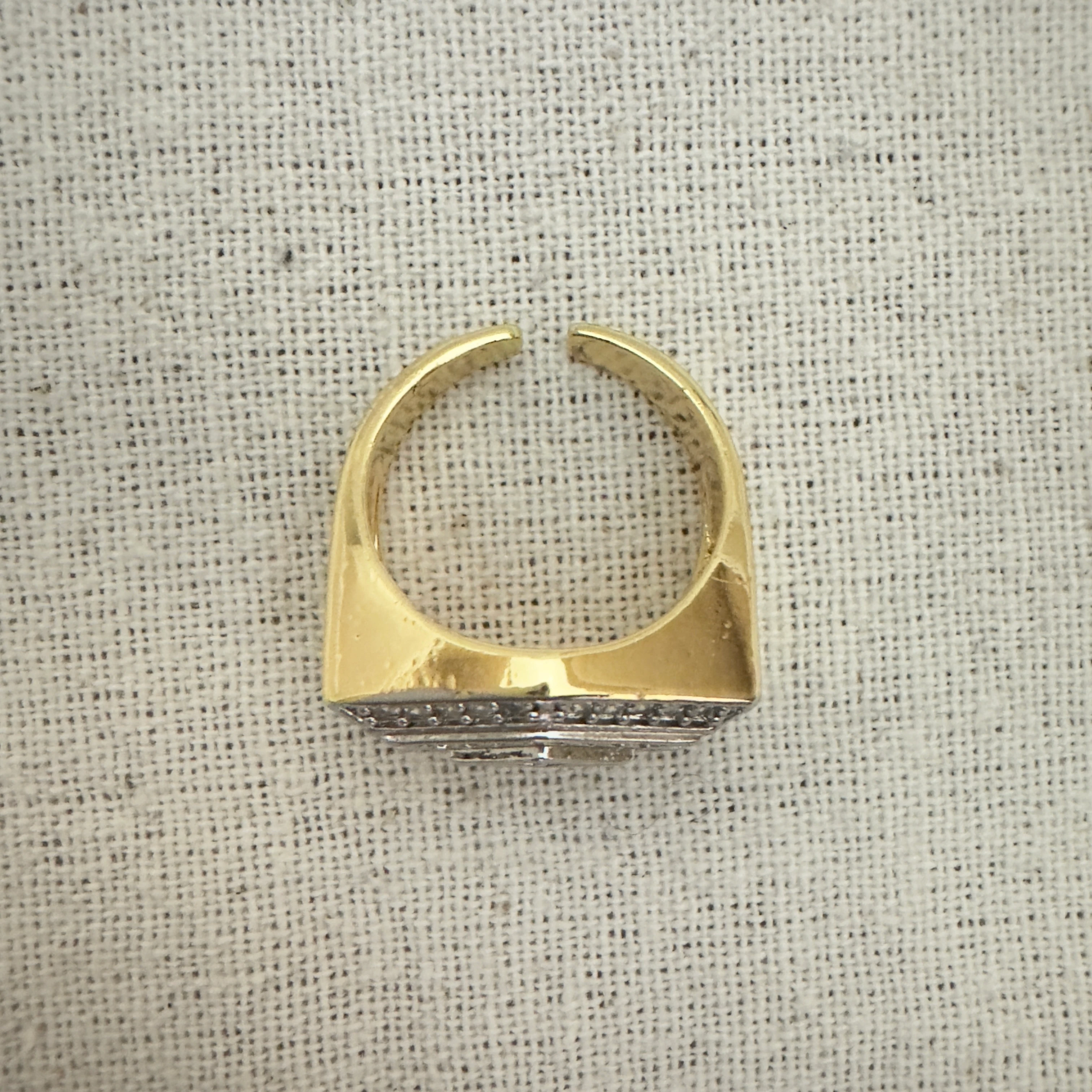 Çift Renk Mega Taşlı Yüzük