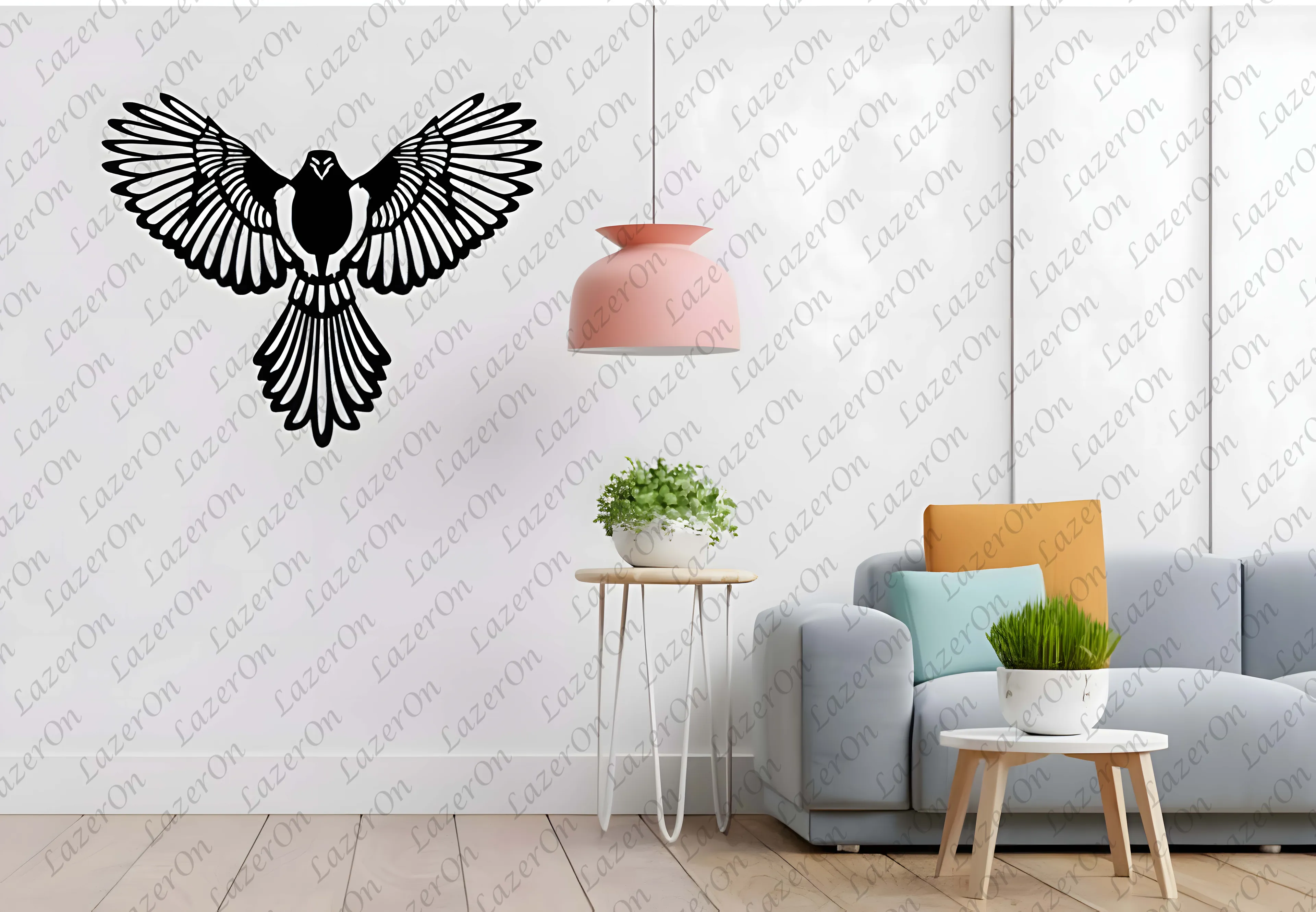 Dekoratif Kuş Figürü - MDF Duvar Süsü