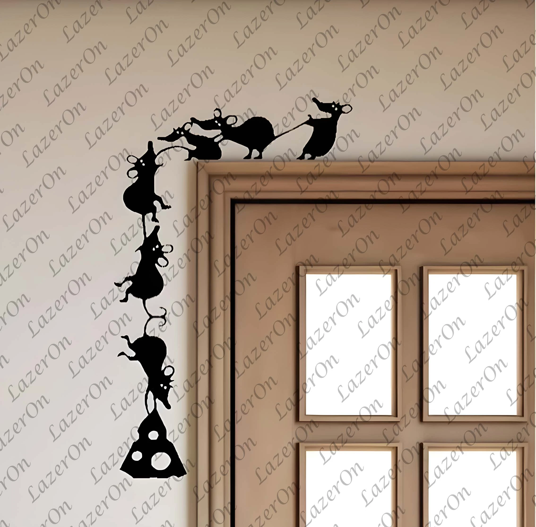  Sevimli Fareler Duvar ve Pervaz Süsü 🧀🐭