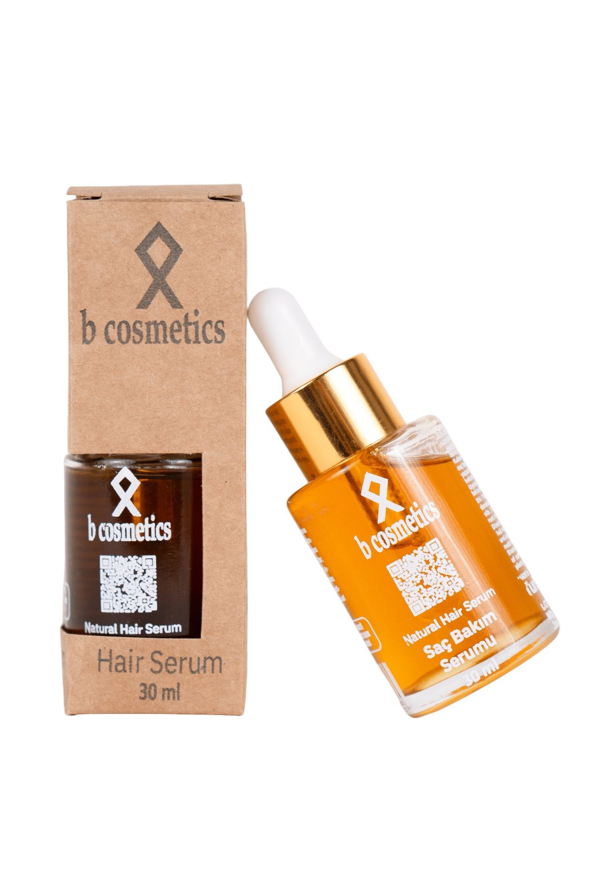 Doğal Yağ İçerikli Saç Serumu – 30 ml | Besleyici & Parlaklık Etkili