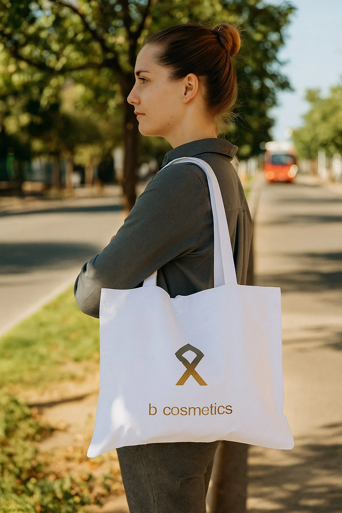 Gabardin Kumaş Büyük Boy Omuz Çantası – Geniş Hacimli & Dayanıklı