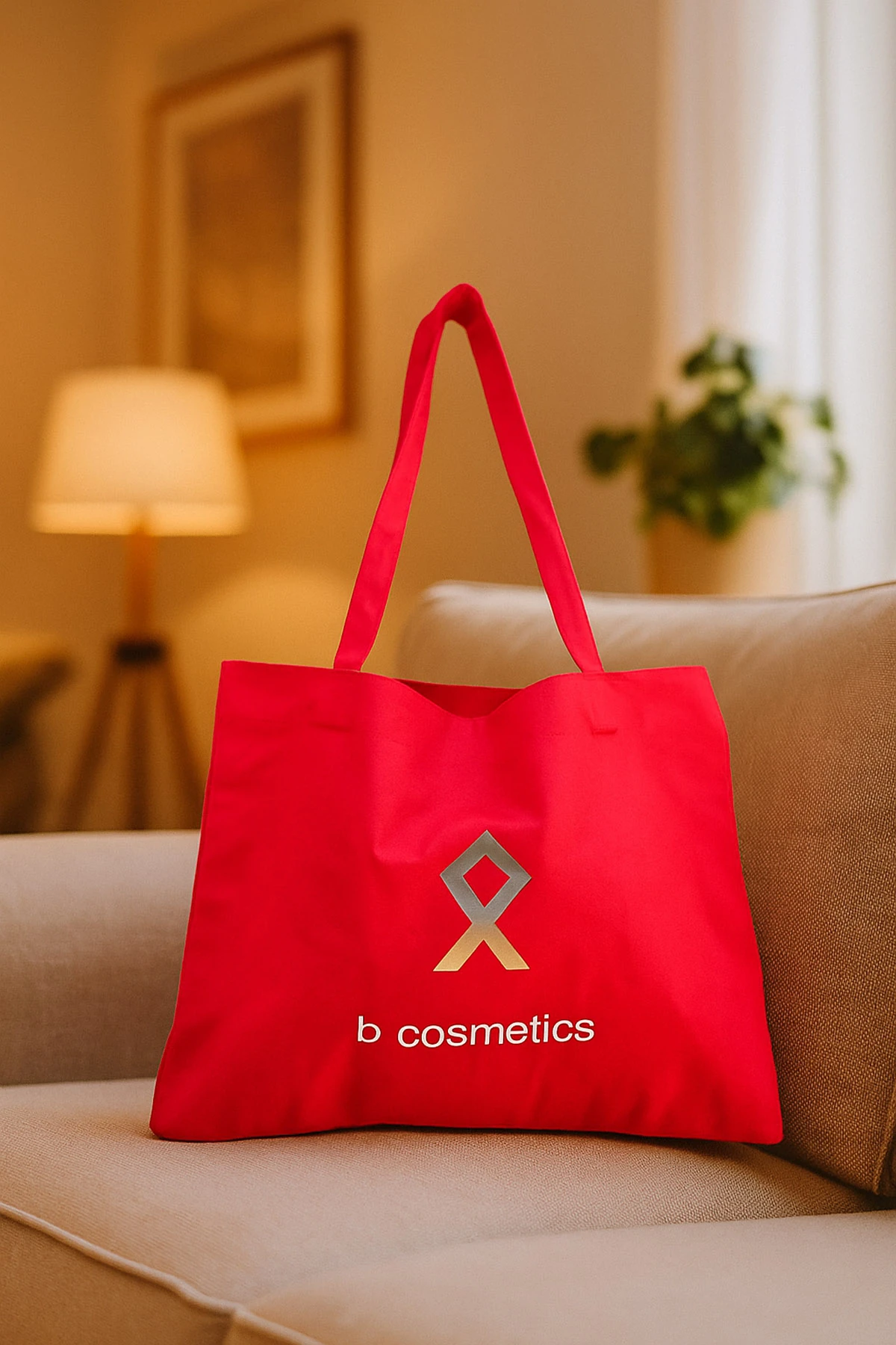 Gabardin Kumaş Büyük Boy Omuz Çantası – Geniş Hacimli & Dayanıklı - Kırmızı