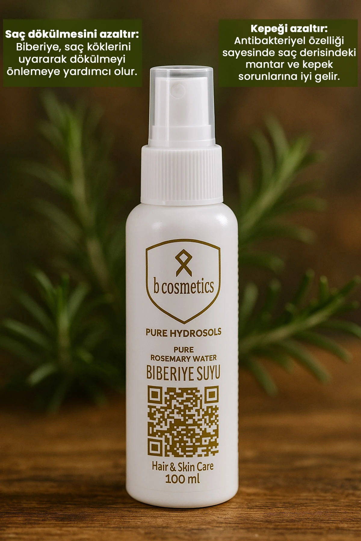 Biberiye Suyu Saç ve Cilt Bakımı 100 ml