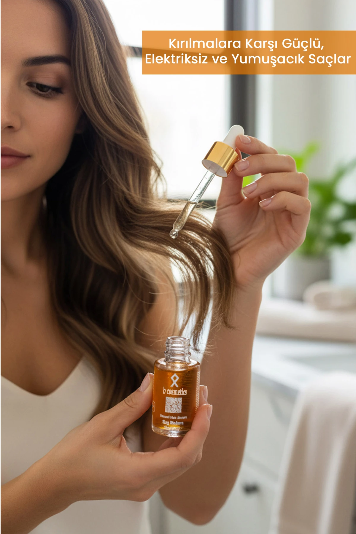 Doğal Yağ İçerikli Saç Serumu – 30 ml | Besleyici & Parlaklık Etkili