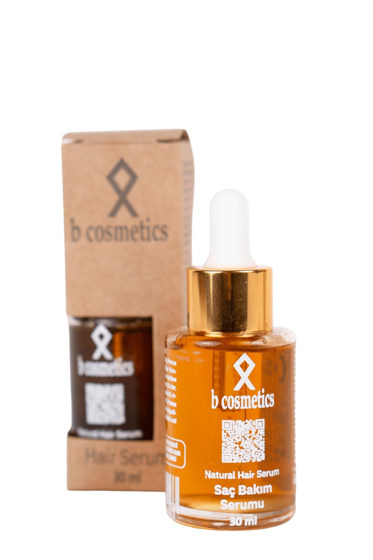 Doğal Yağ İçerikli Saç Serumu – 30 ml | Besleyici & Parlaklık Etkili