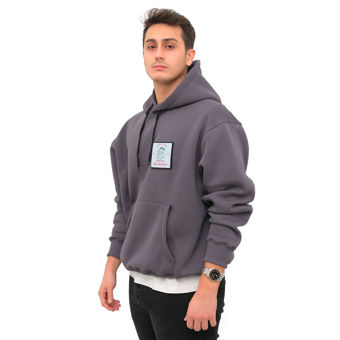 X-base özellikli oversize sweatshirt - Fume