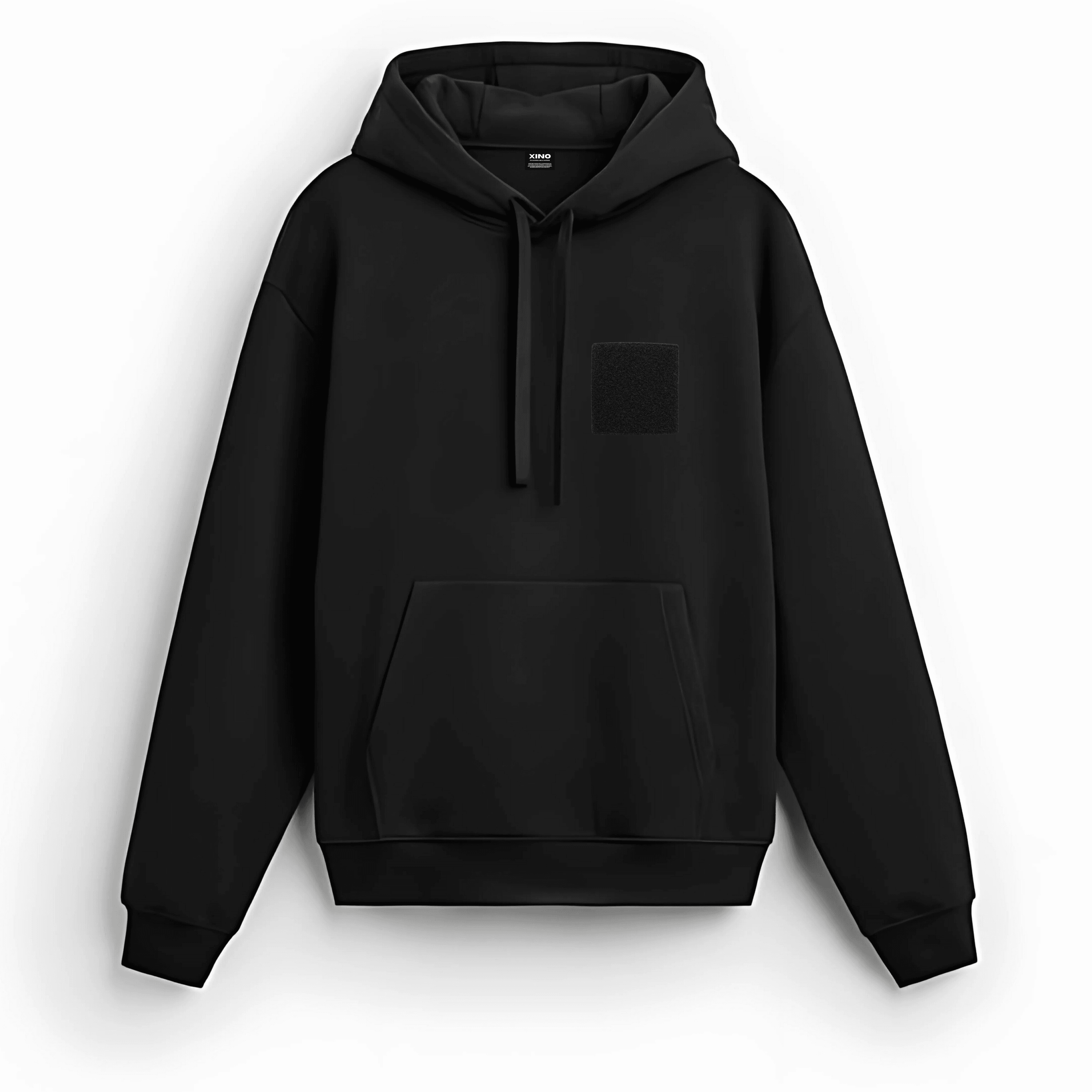 X-base özellikli oversize sweatshirt - Siyah