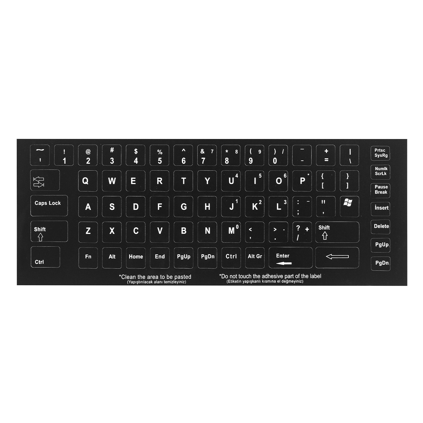 Addison 300164 İngilizce Q Siyah Klavye Sticker