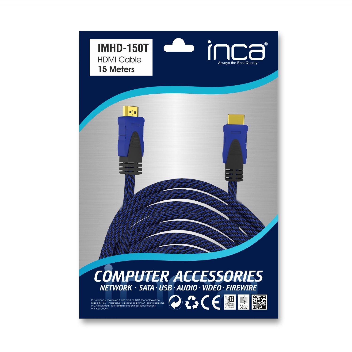 Inca IMHD-150T 15M 4K 1.4V 3D Altın Uçlu Hdmı Kablo