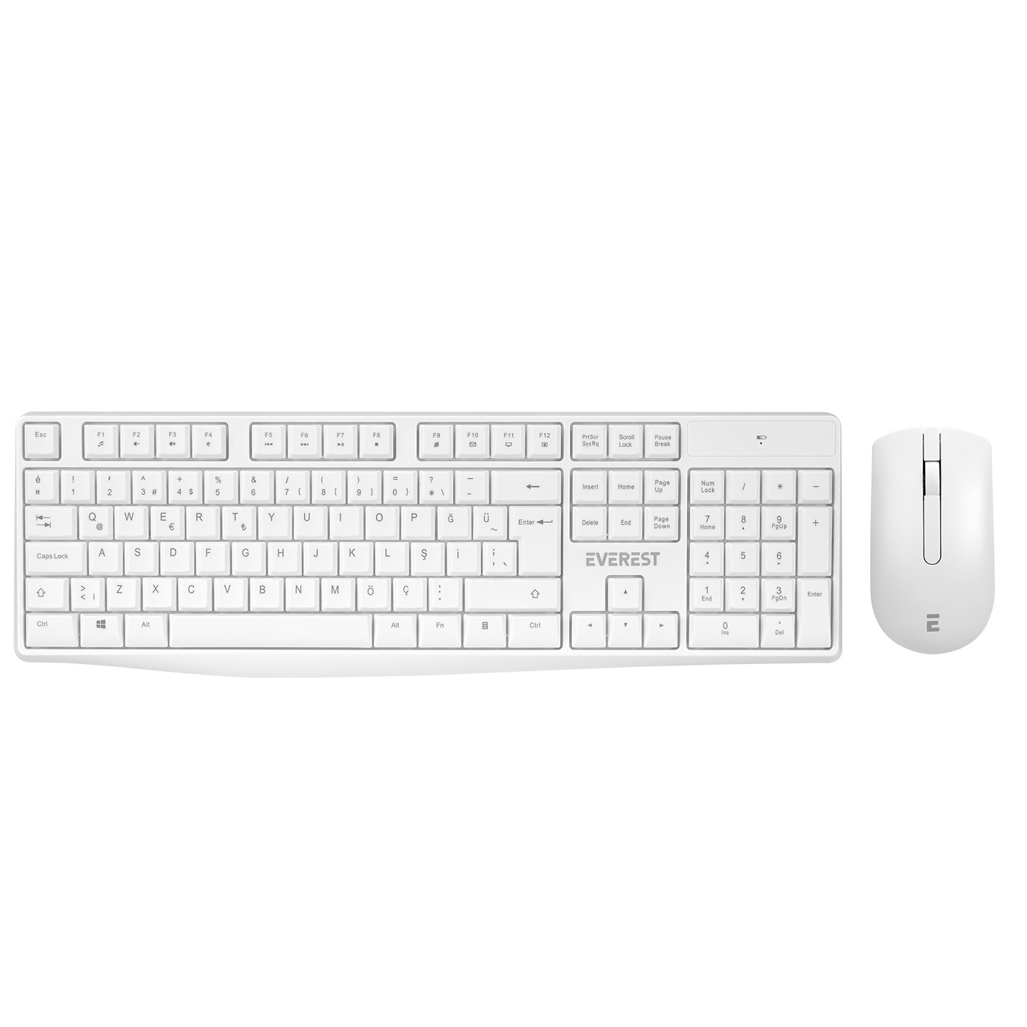 Everset  KM-7500 Beyaz Q Multimedia Klavye Mouse